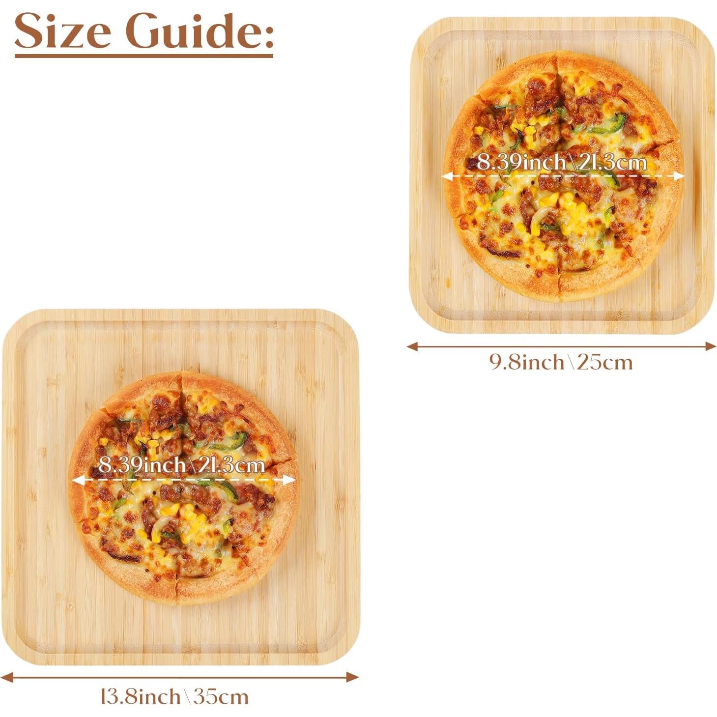 Bandeja de Servicio Cuadrada YANGQIHOME de Bambú 30x30 cm