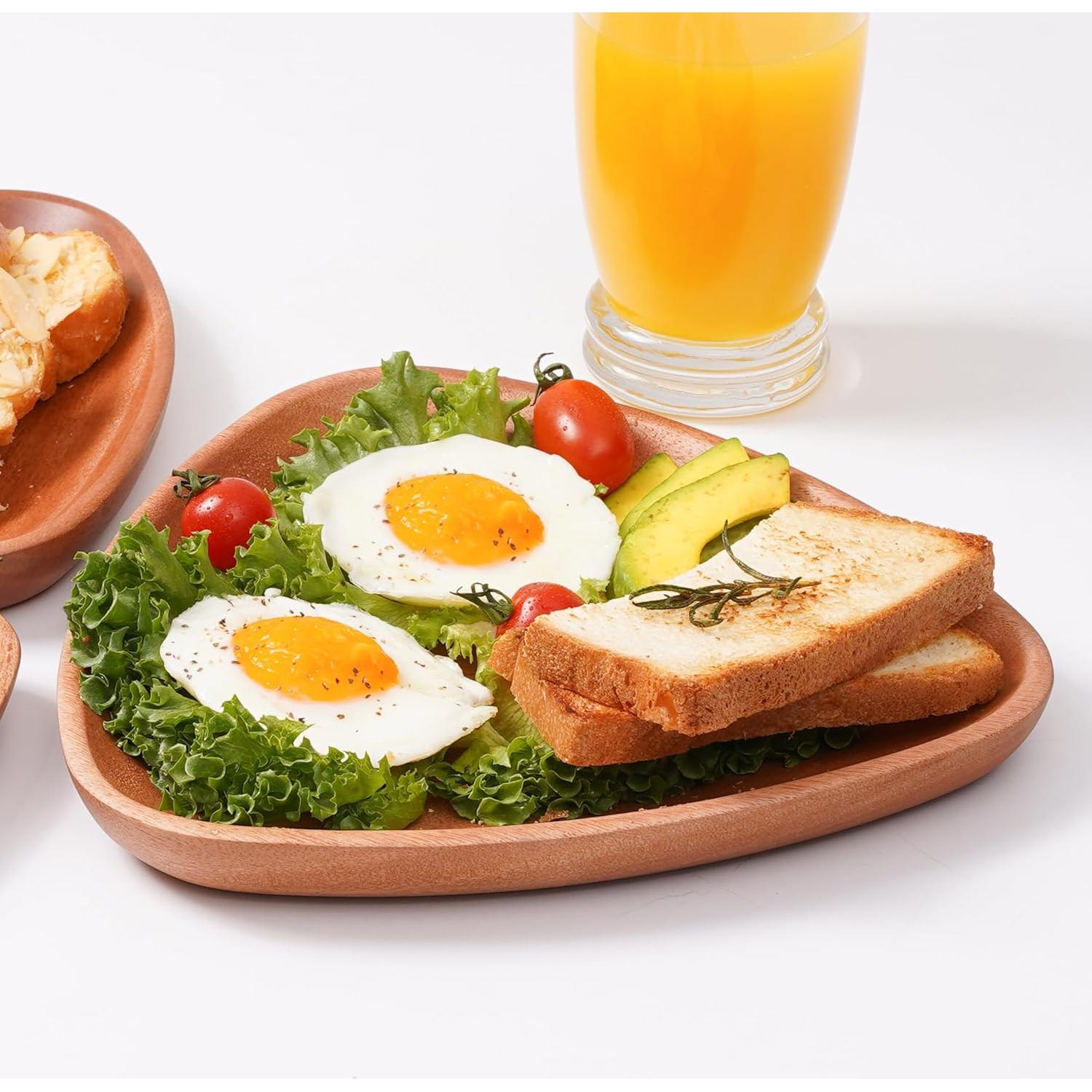 Bandeja de Madera Triangular VieWood 21 cm - Juego de 4