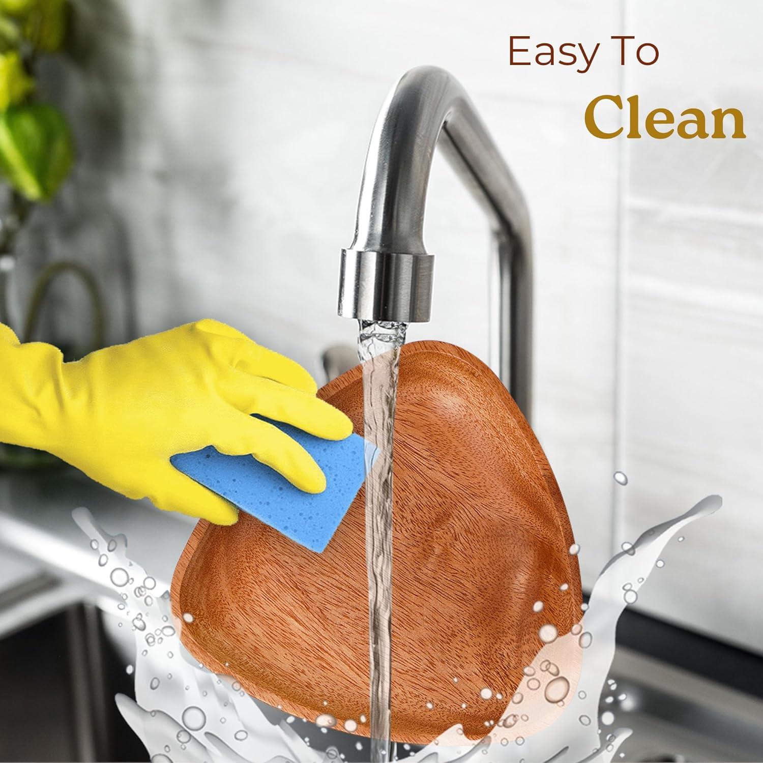 Bandeja de Madera Triangular VieWood 21 cm - Juego de 4