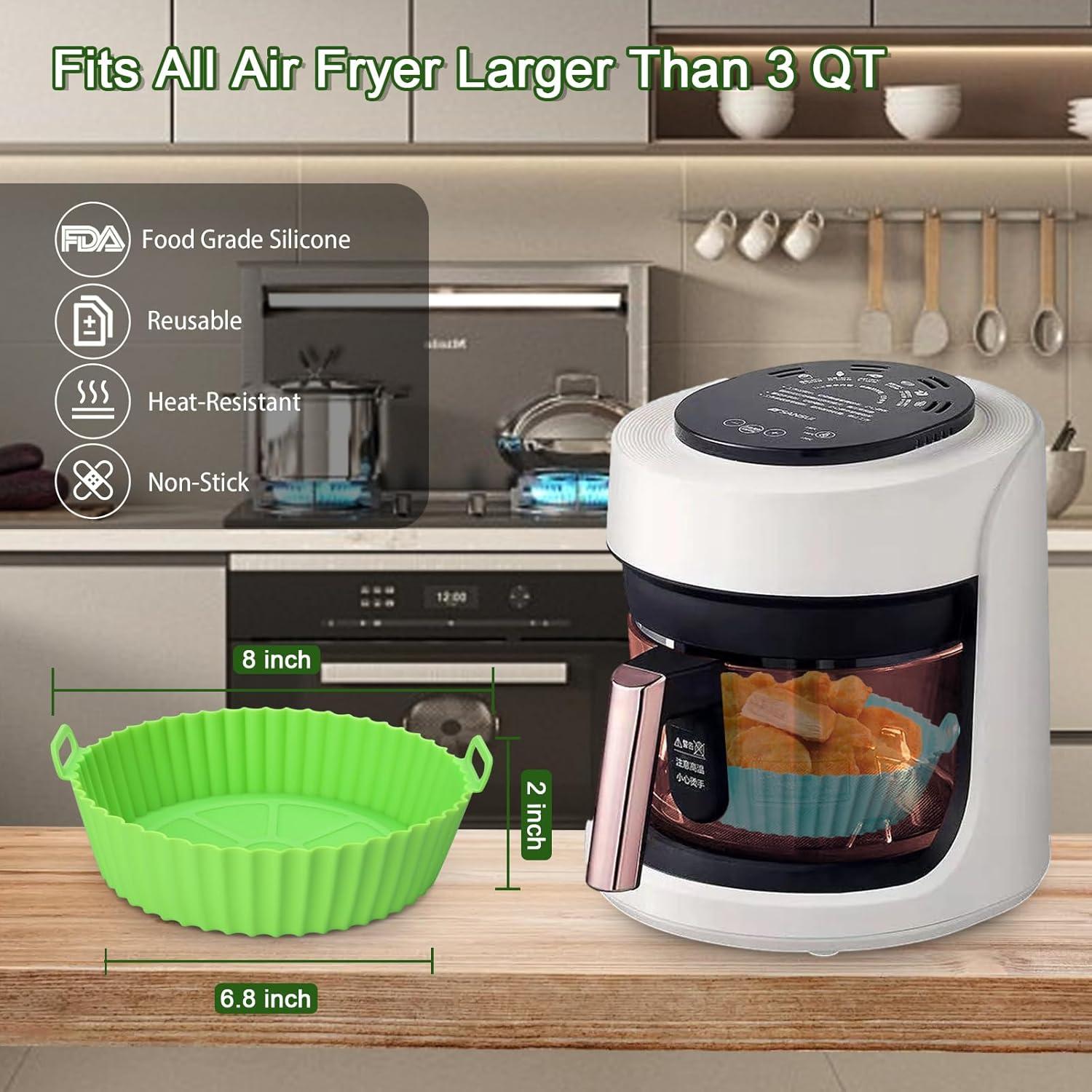 Paquete de 3 forros de silicona Komzon 20,32 cm reutilizables