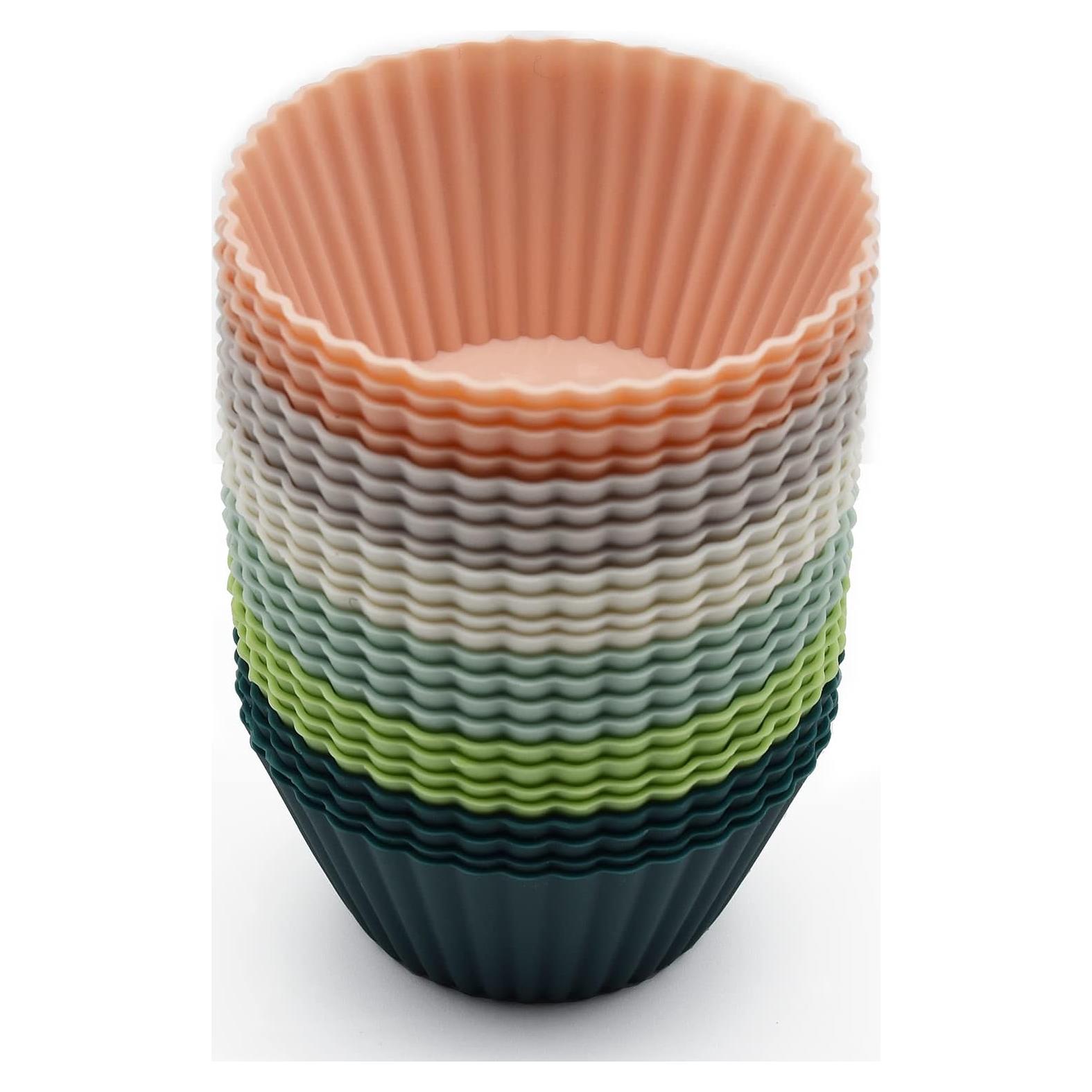 Tazas de Hornear de Silicona MODENGKONGJIAN 24 Piezas