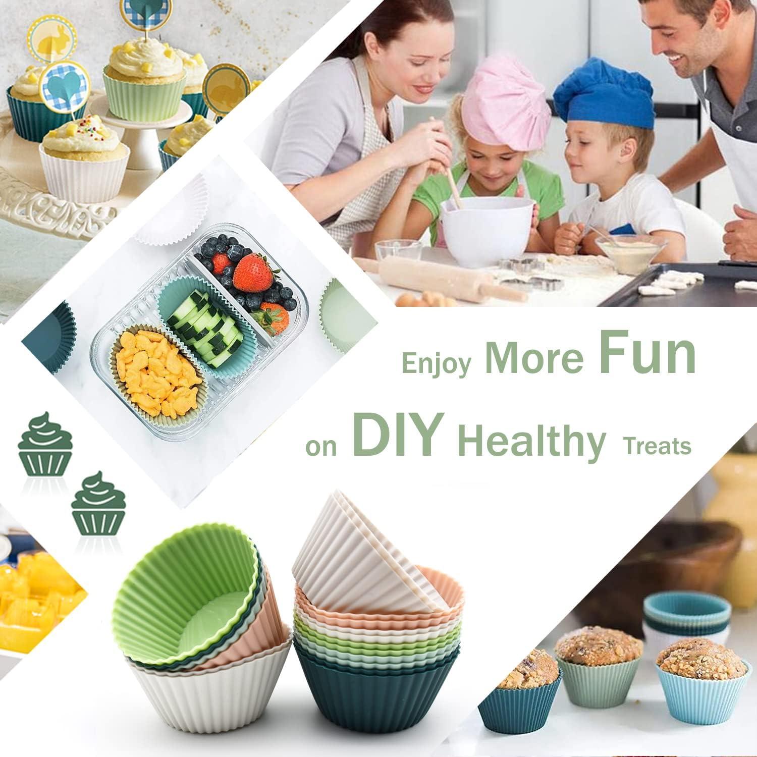 Tazas de Hornear de Silicona MODENGKONGJIAN 24 Piezas