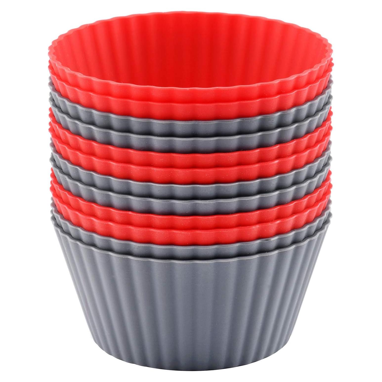 Paquete de 12 Tazas de Silicona Jumbo Mirenlife 9.5 cm