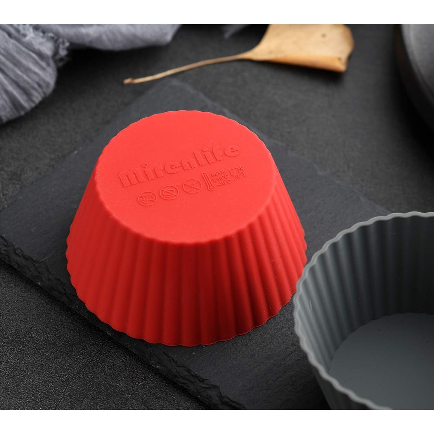 Paquete de 12 Tazas de Silicona Jumbo Mirenlife 9.5 cm