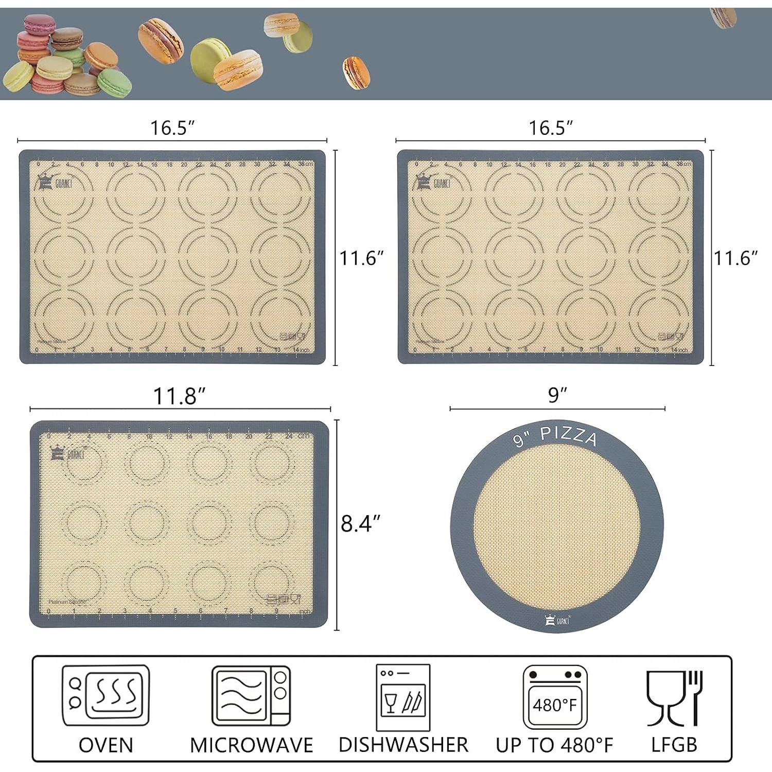 Juego de 4 Tapetes de Silicona GUANCI Antiadherentes 41x30cm