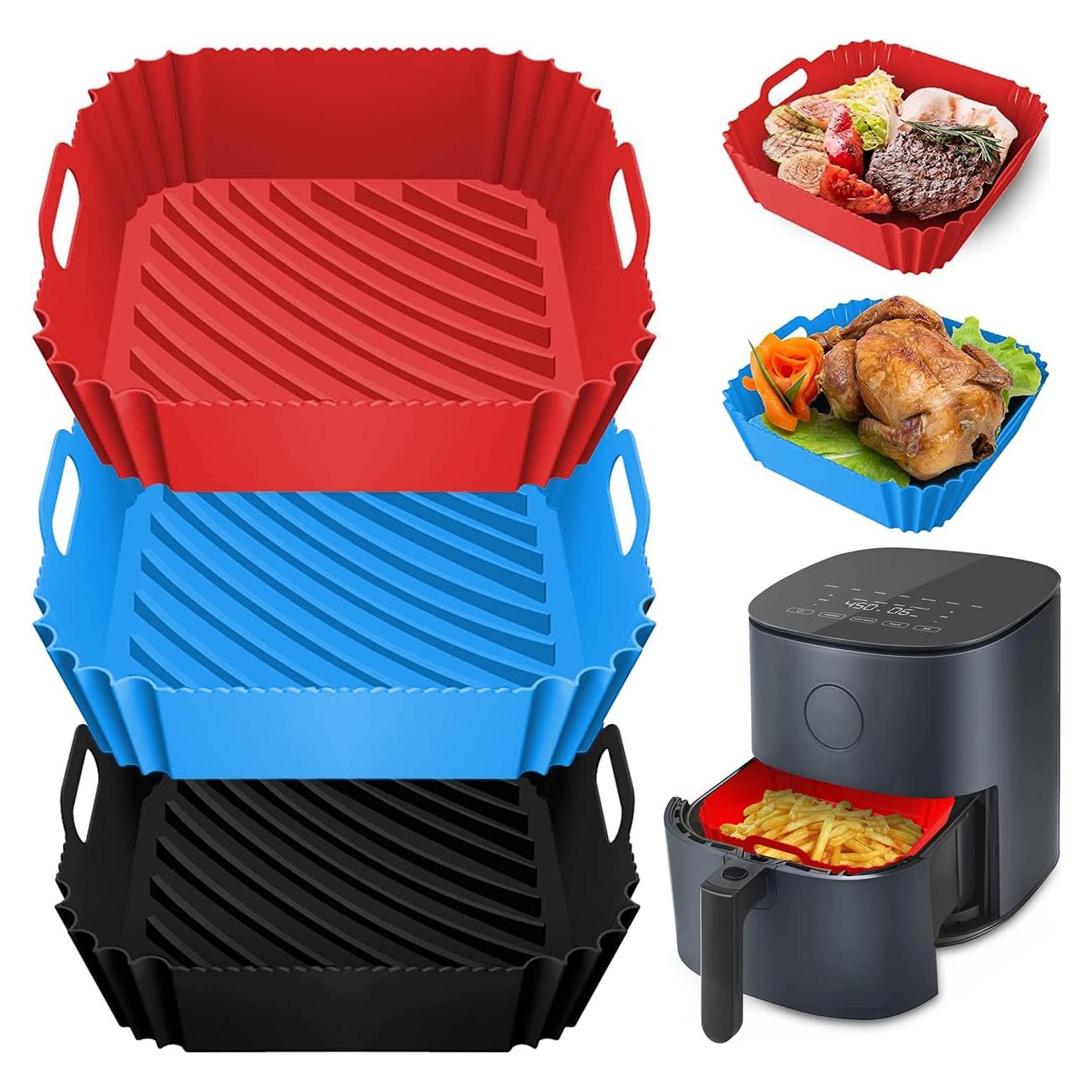 Forros de Silicona para Freidora de Aire OAWEEN 3 Pcs 22 cm