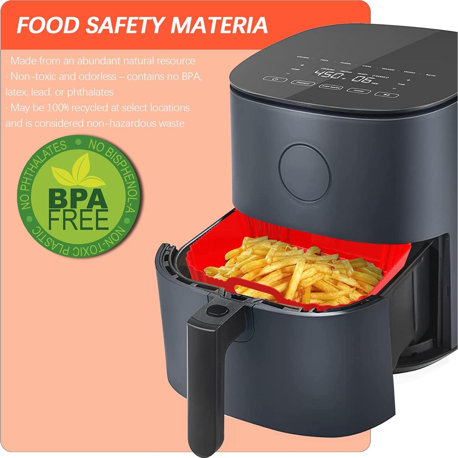 Forros de Silicona para Freidora de Aire OAWEEN 3 Pcs 22 cm