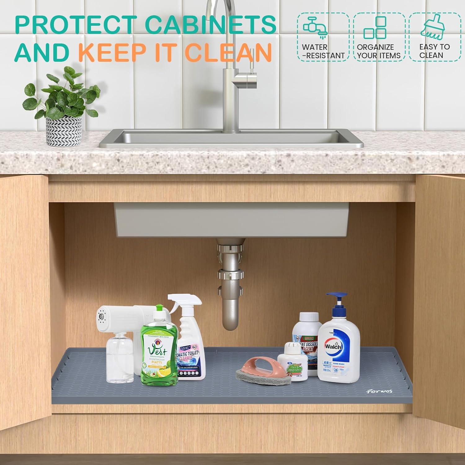 Alfombrilla Impermeable FORWOS 86,36x55,88 cm Gris