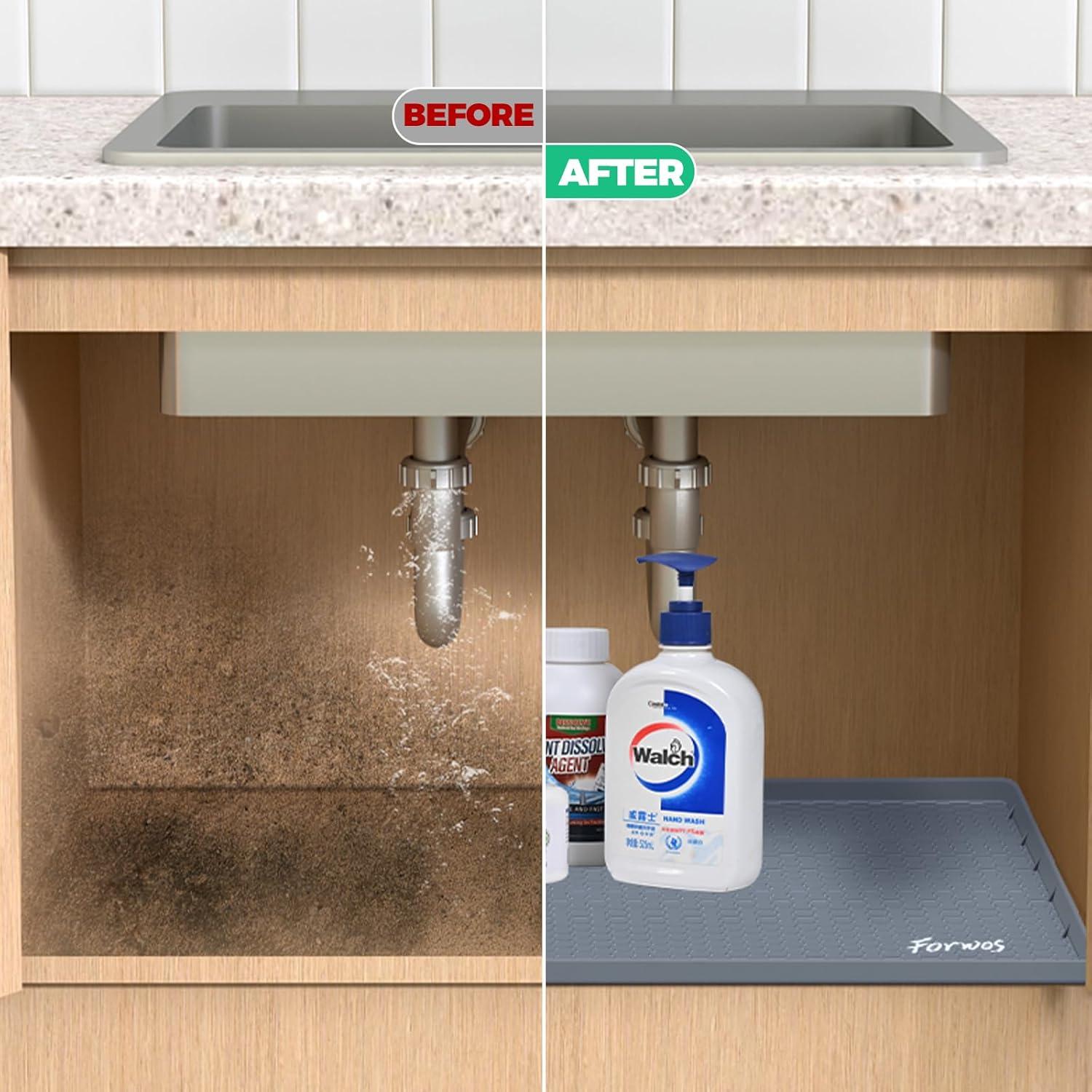 Alfombrilla Impermeable FORWOS 86,36x55,88 cm Gris