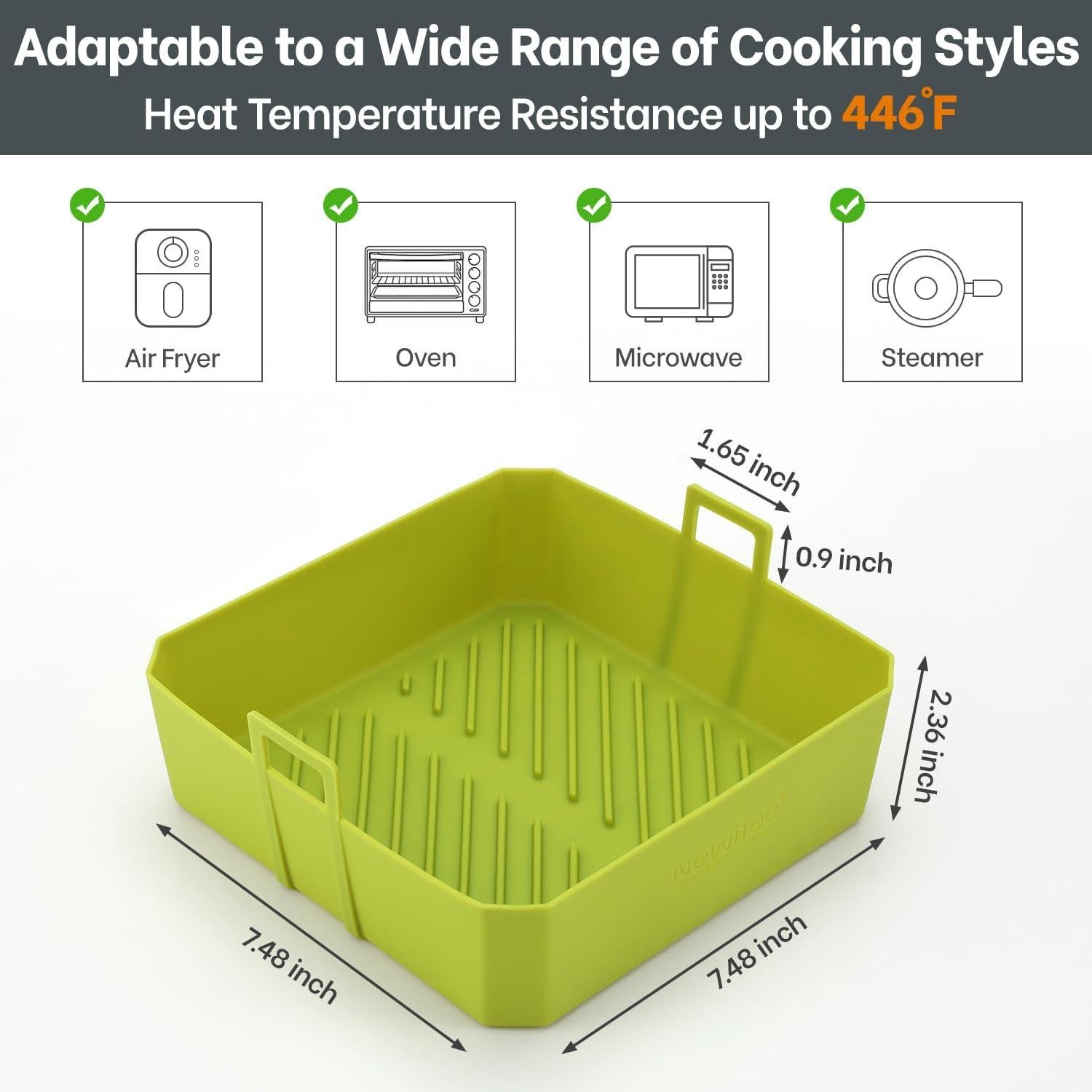 Forros de Silicona Reutilizables 5 QT NEWITEE para Freidora de Aire