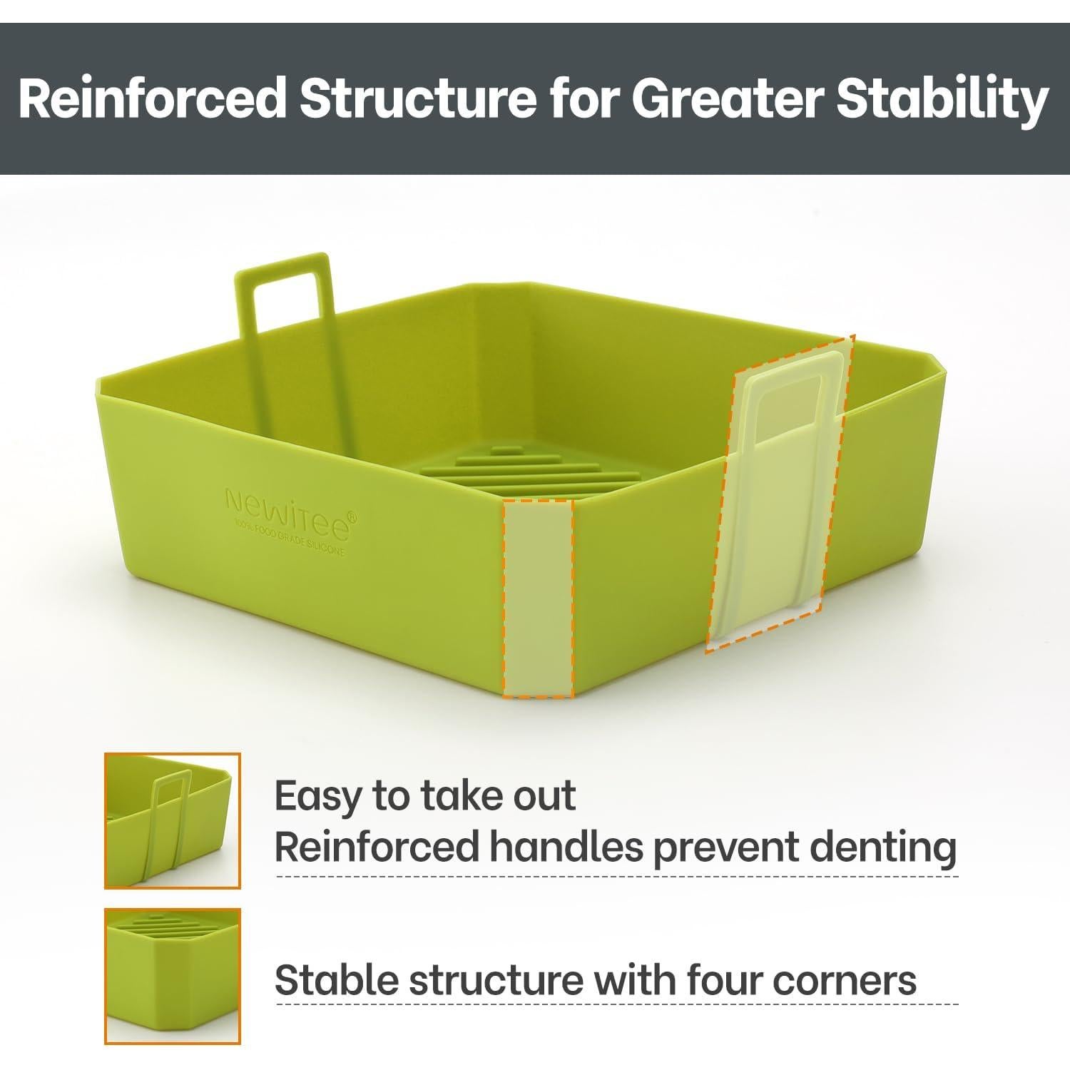 Forros de Silicona Reutilizables 5 QT NEWITEE para Freidora de Aire