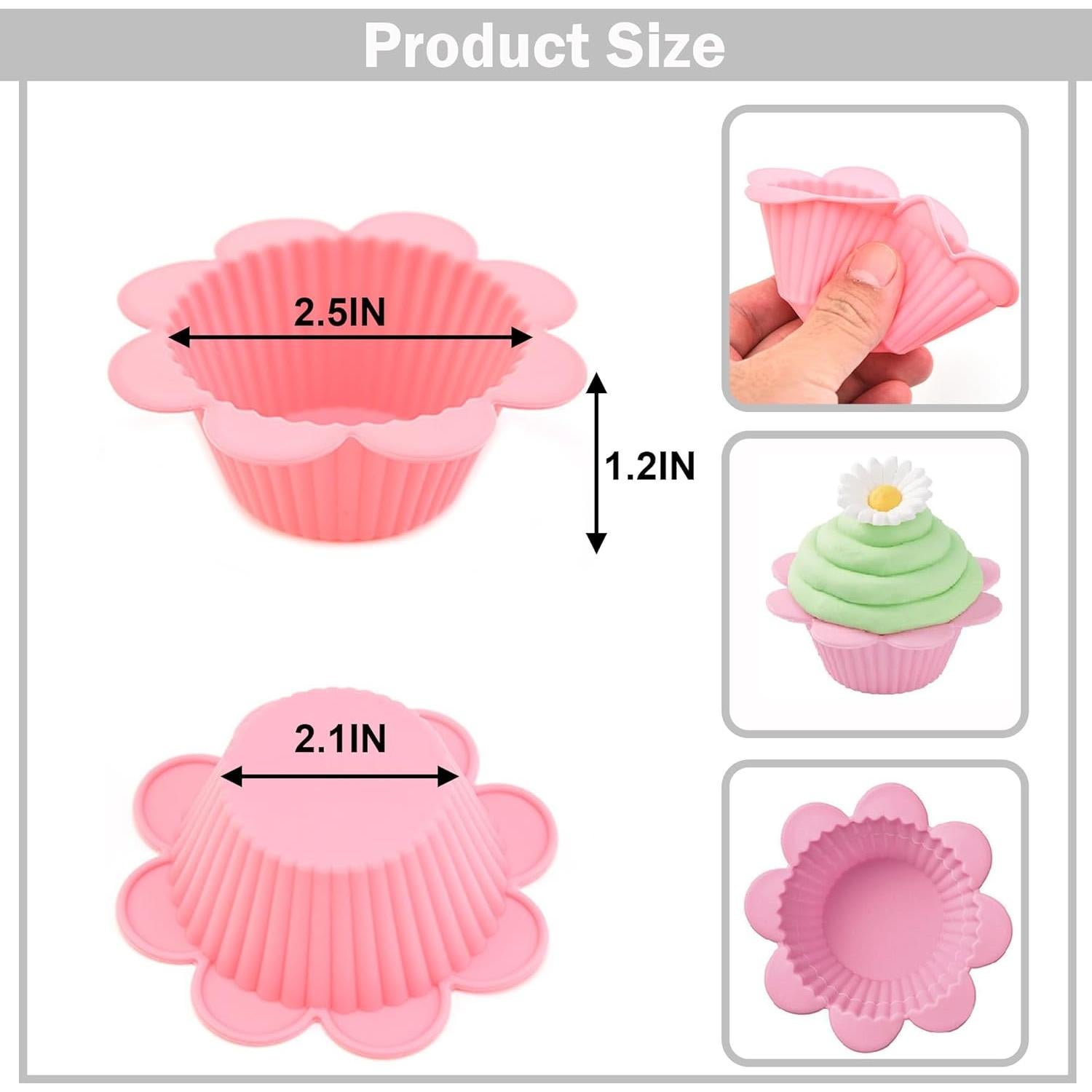 24 Forros de Silicona Reutilizables LGQUK para Muffin