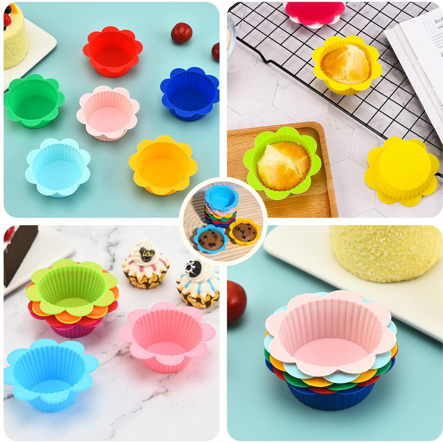 24 Forros de Silicona Reutilizables LGQUK para Muffin