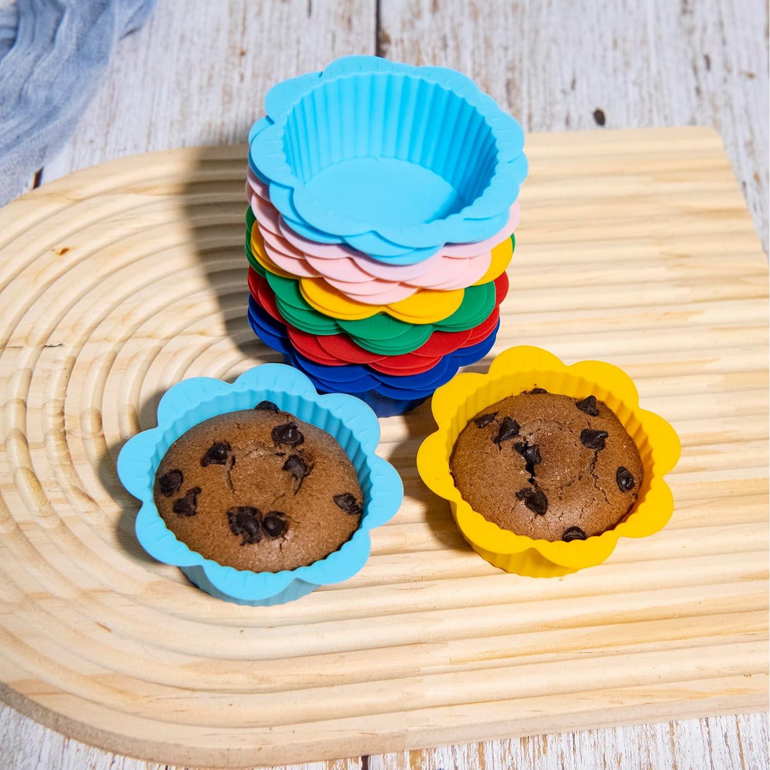 24 Forros de Silicona Reutilizables LGQUK para Muffin