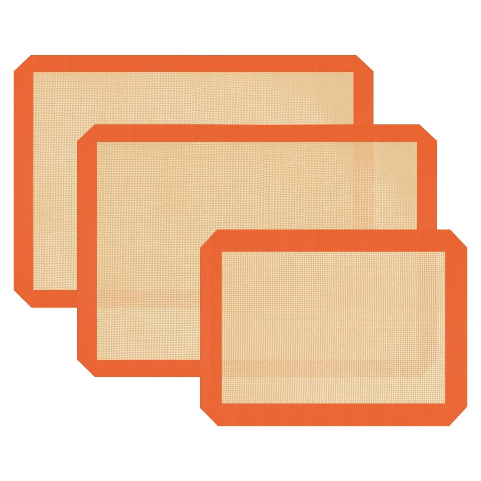 Juego de 3 Tapetes de Silicona Dwavele Antiadherentes 42x30 cm