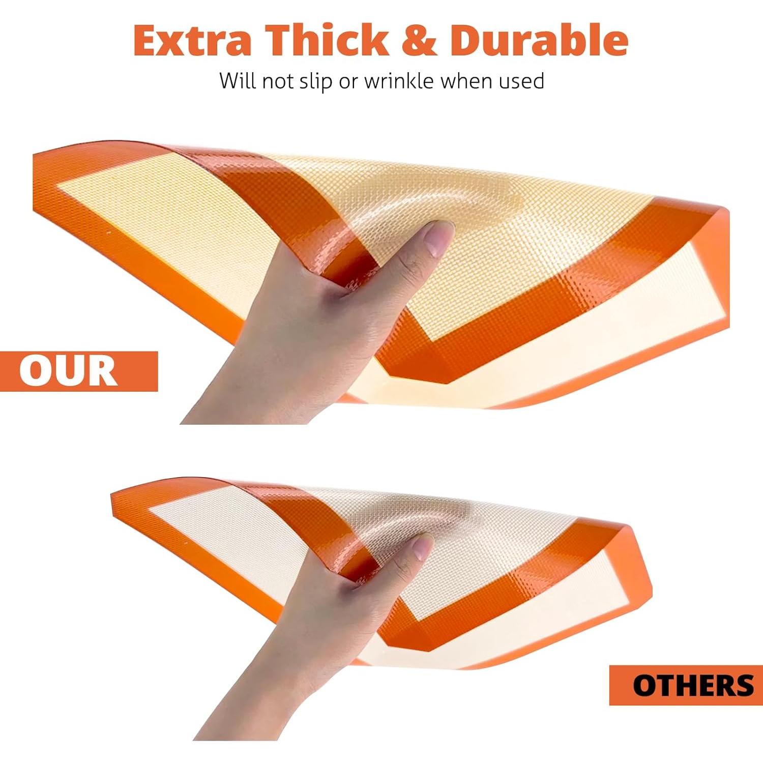 Juego de 3 Tapetes de Silicona Dwavele Antiadherentes 42x30 cm