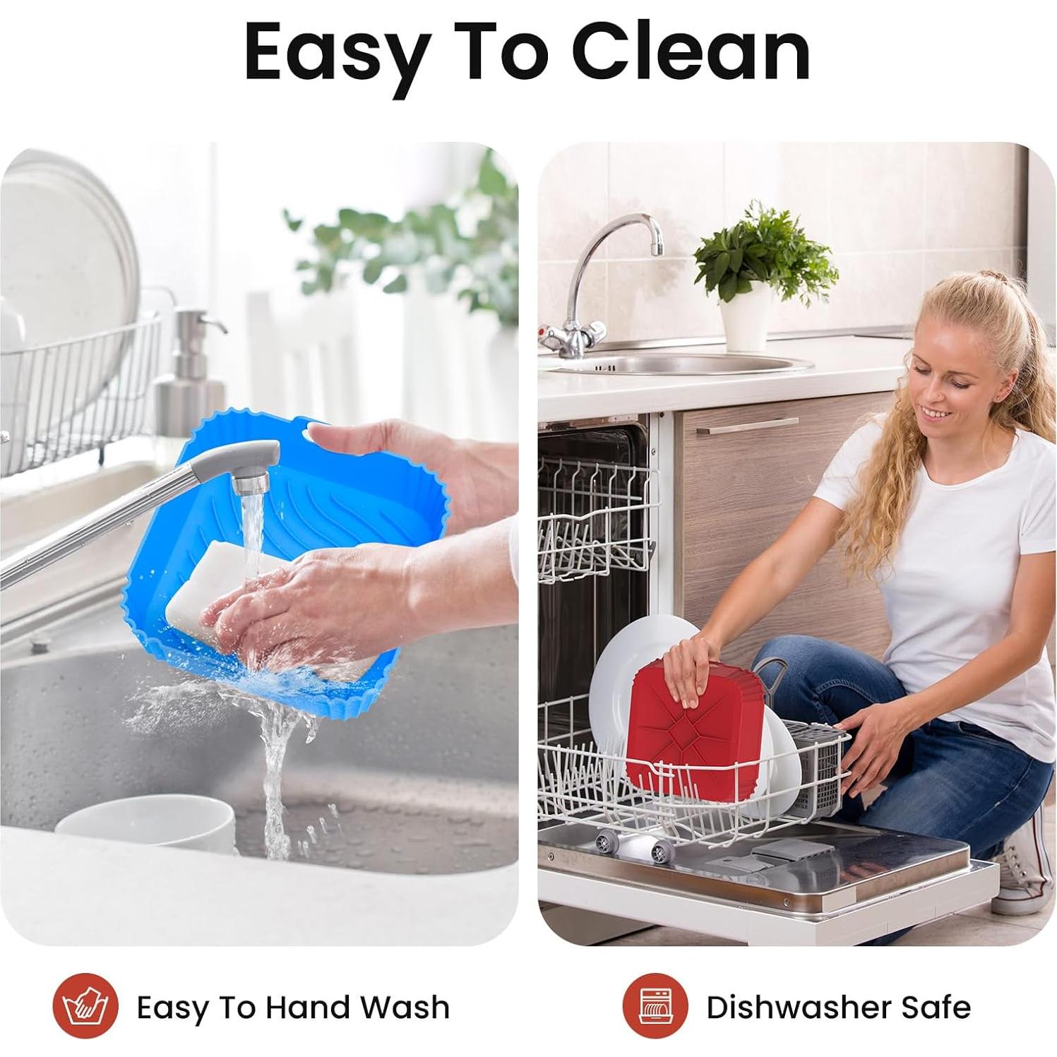 Forros de Silicona Reutilizables Redfly para Freidora 4-5.5 QT