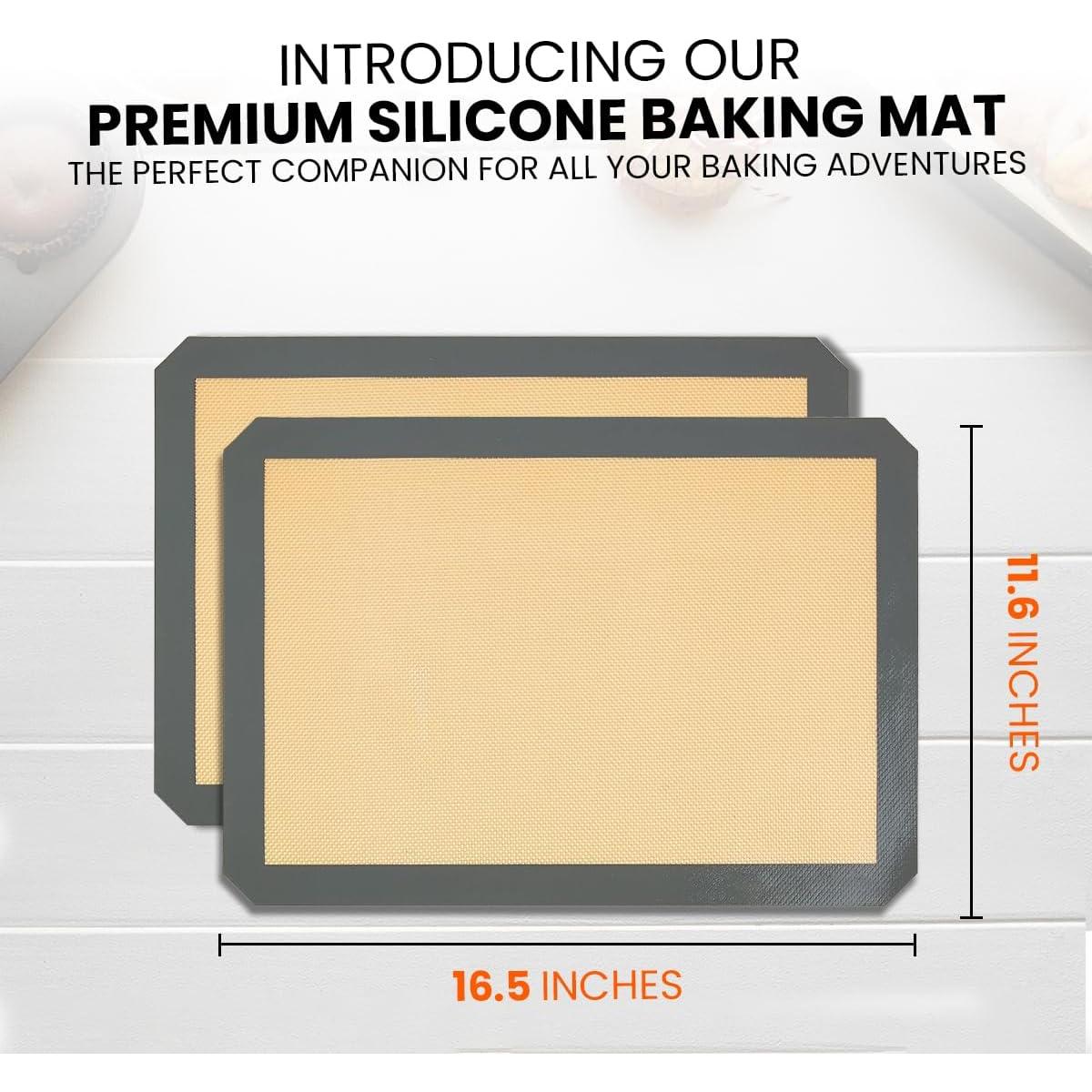 Alfombrillas de Hornear de Silicona ThreadNanny - 2 Piezas 42x29.5cm