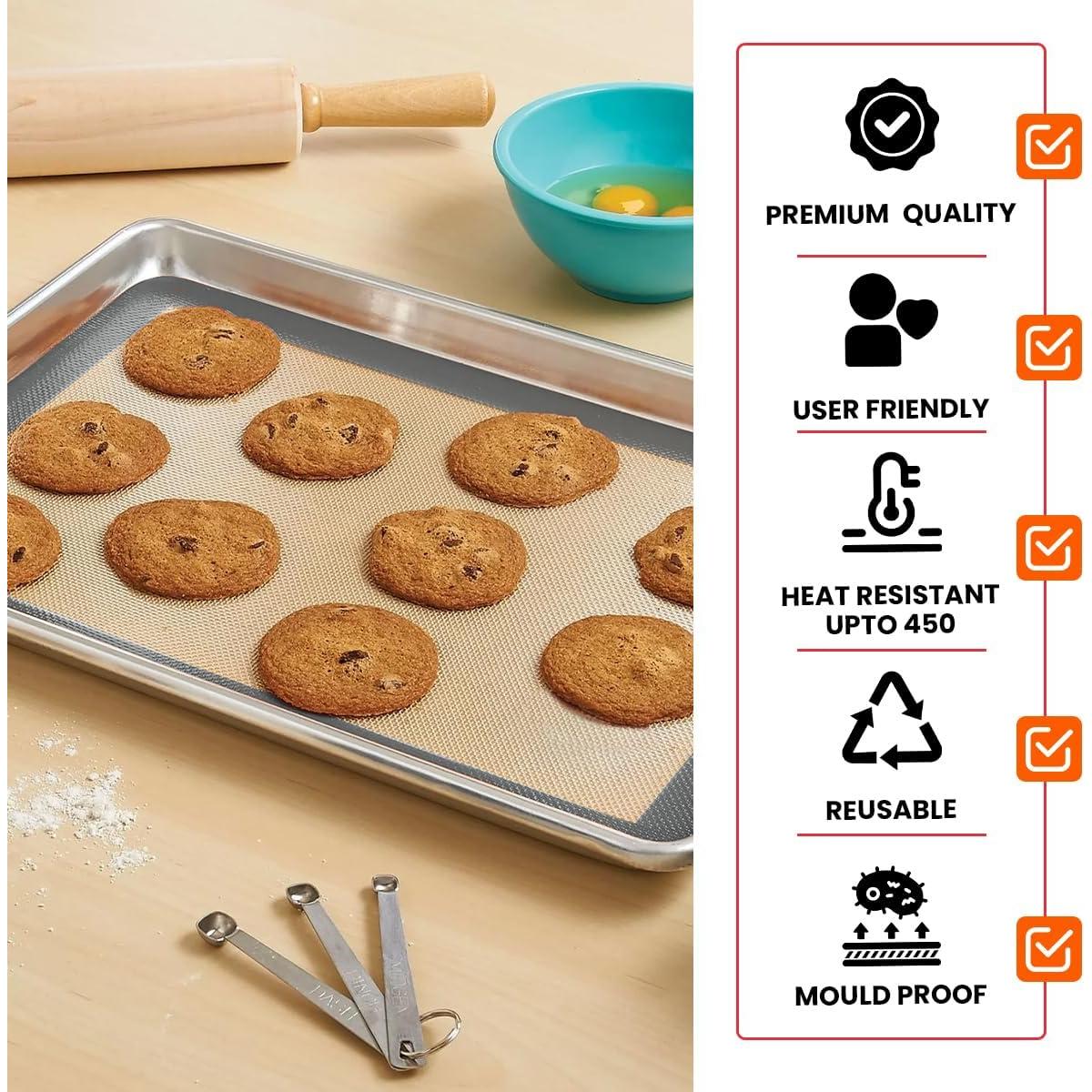 Alfombrillas de Hornear de Silicona ThreadNanny - 2 Piezas 42x29.5cm