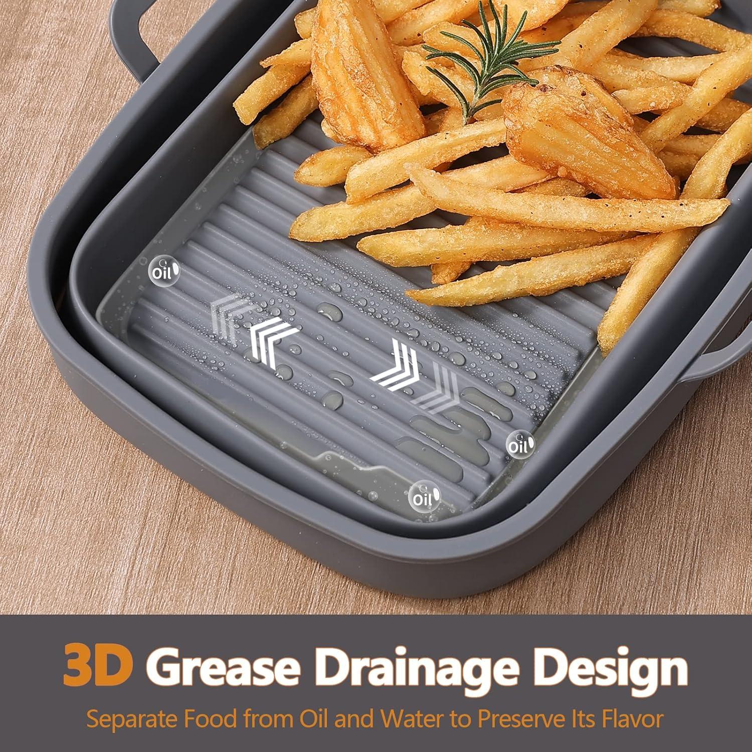 Forros de Silicona Colapsables Vangerute 8QT para Freidora