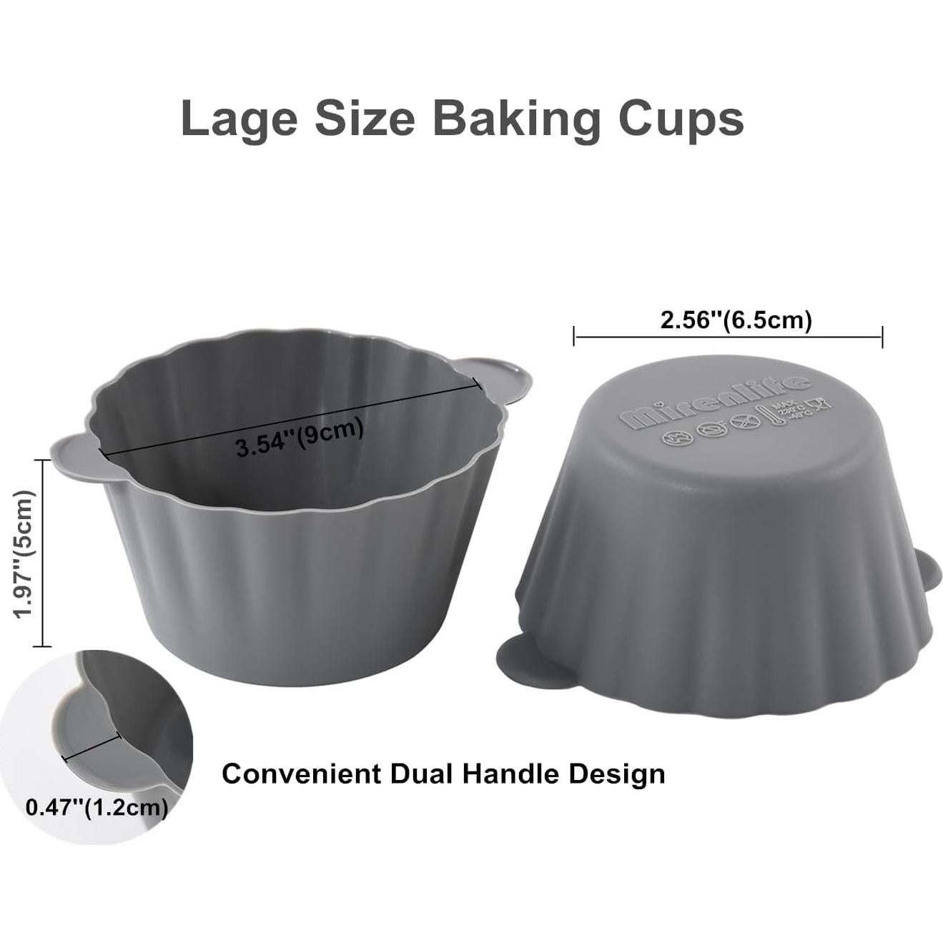 Paquete de 12 Tazas de Silicona Reutilizables Mirenlife 9 cm