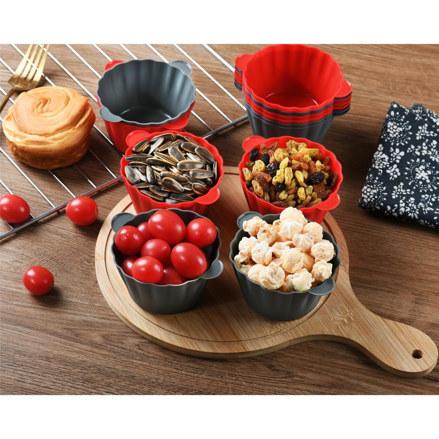 Paquete de 12 Tazas de Silicona Reutilizables Mirenlife 9 cm