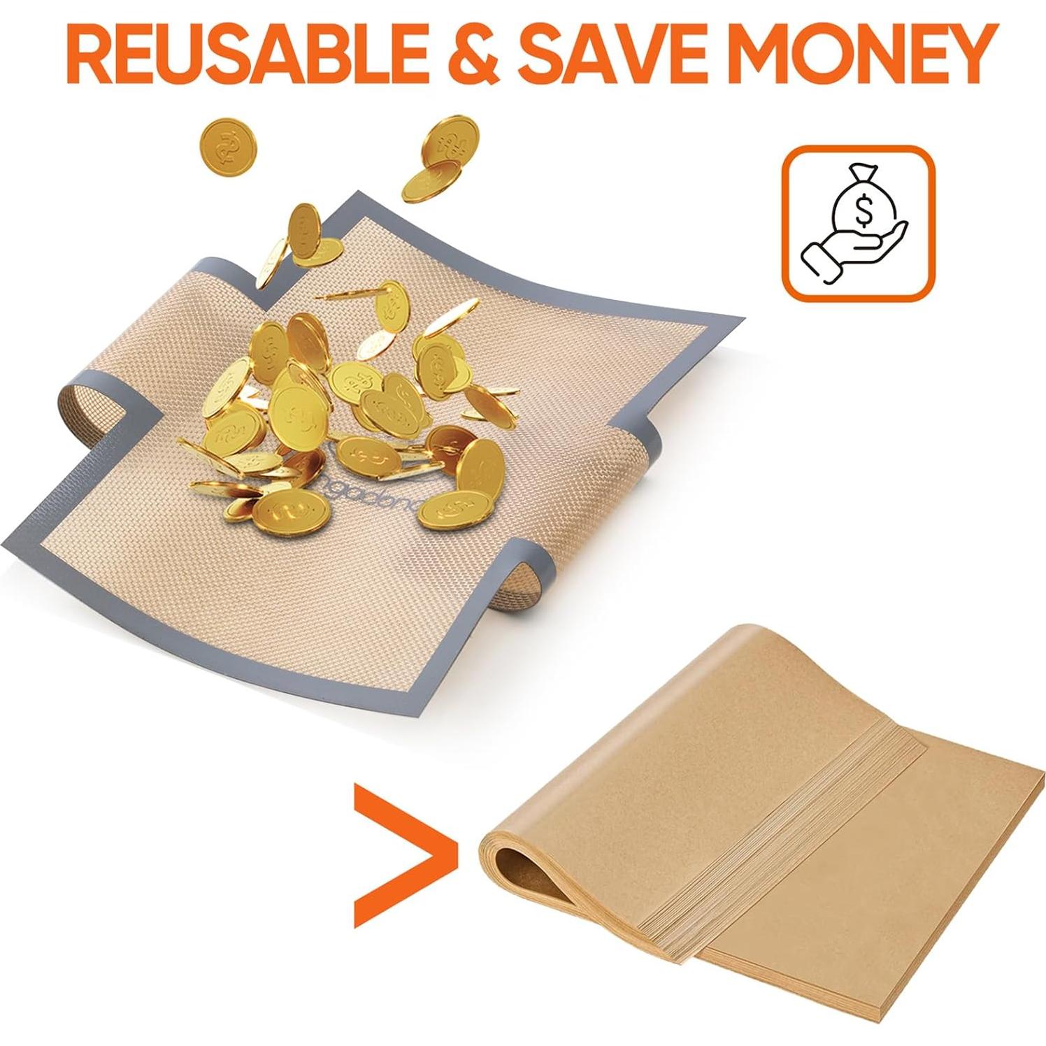 Forros de Silicona Antiadherente Angadona 2 Pzas 24x12 cm