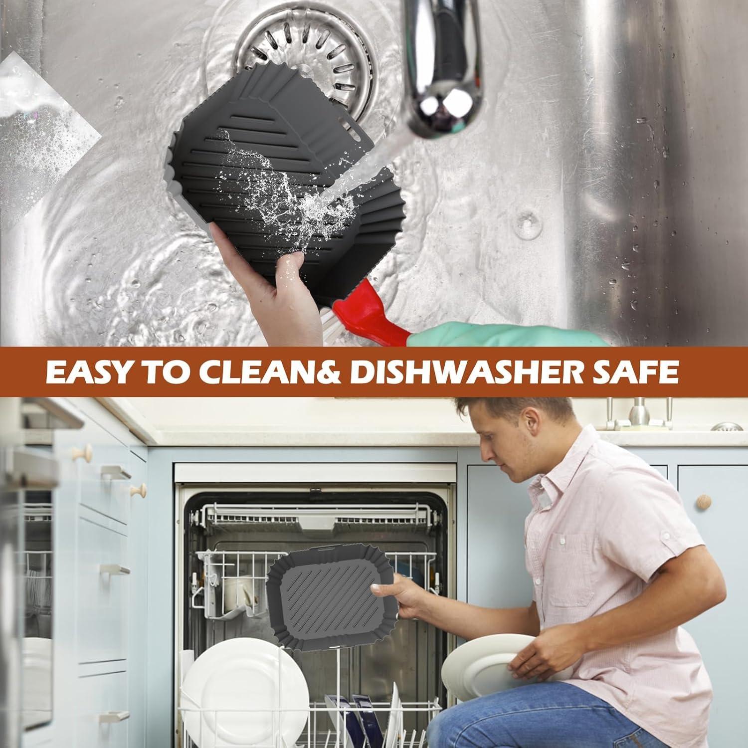 Forros de Silicona Antiadherentes CEGOUT para Freidora de Aire 21x16 cm