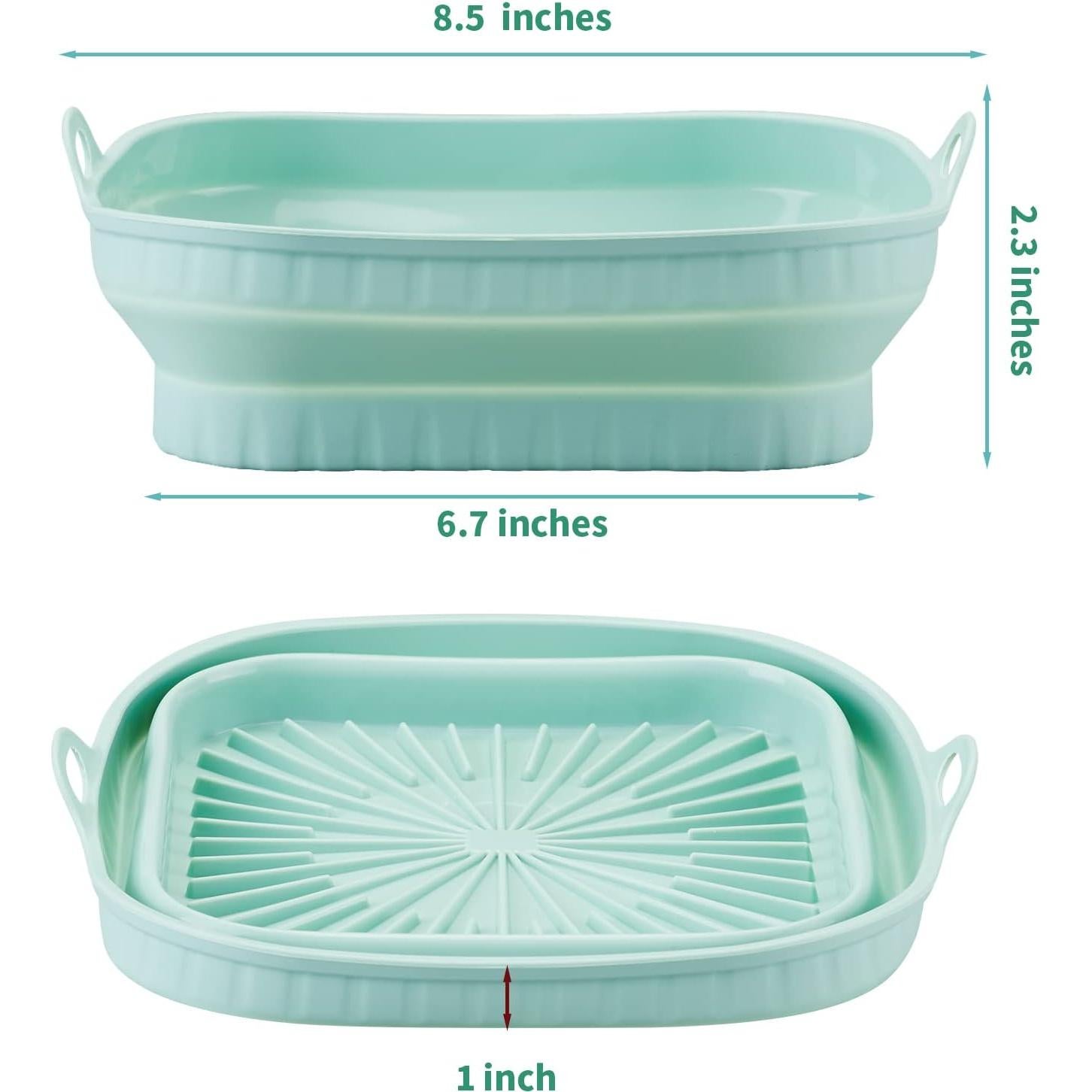 Paquete de 2 forros de silicona RllyGrt 20x20 cm gris+verde