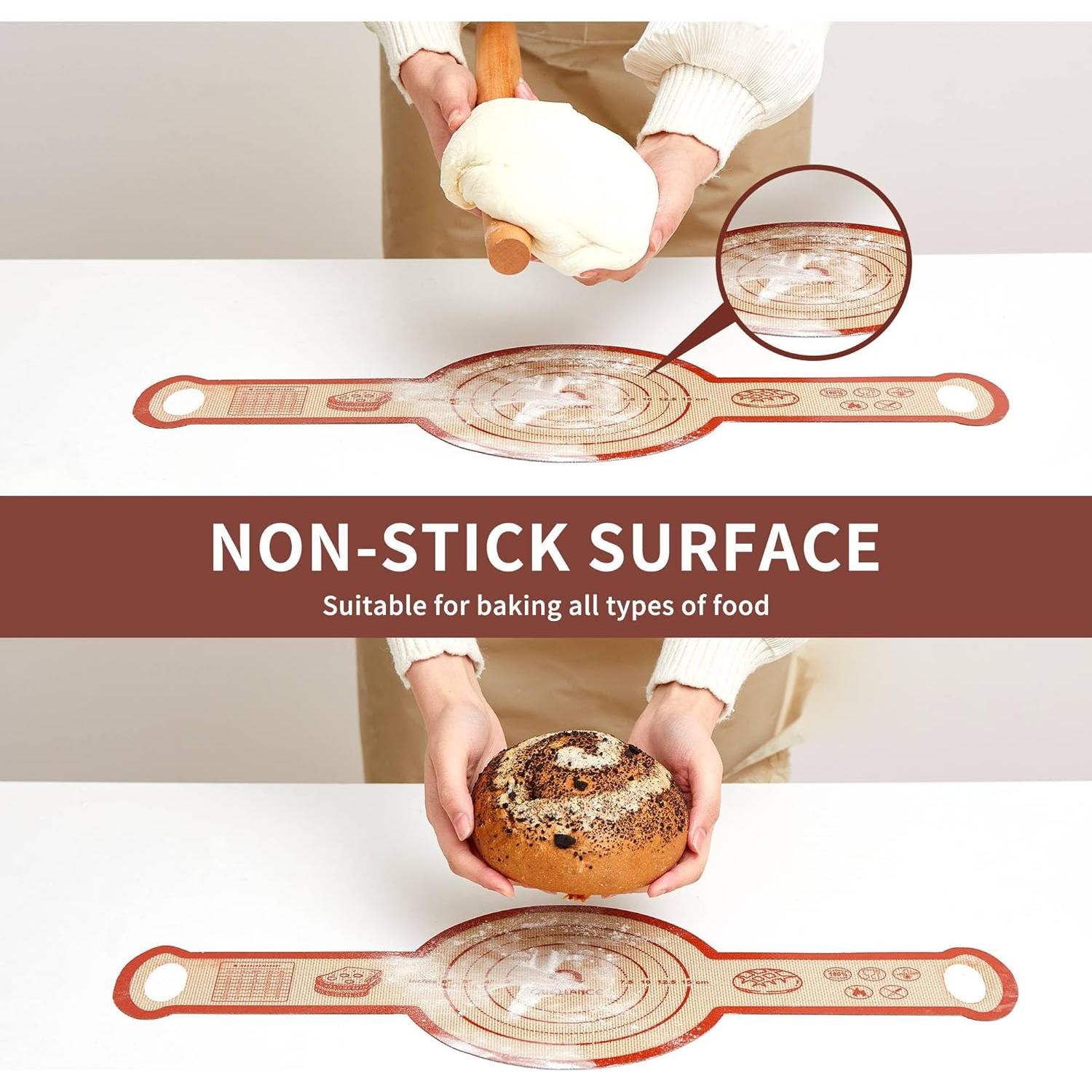 Alfombrilla de Silicona para Hornear Pan QUELLANCE 2 Pcs