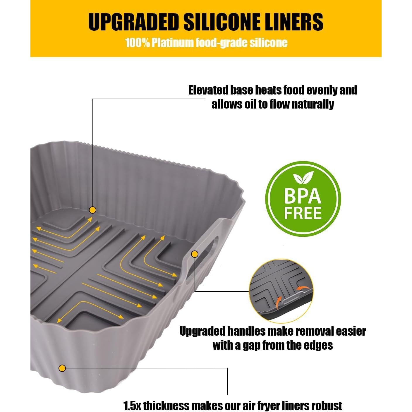 Forros de Silicona MMH para Freidora de Aire Ninja 5-6.5Qt