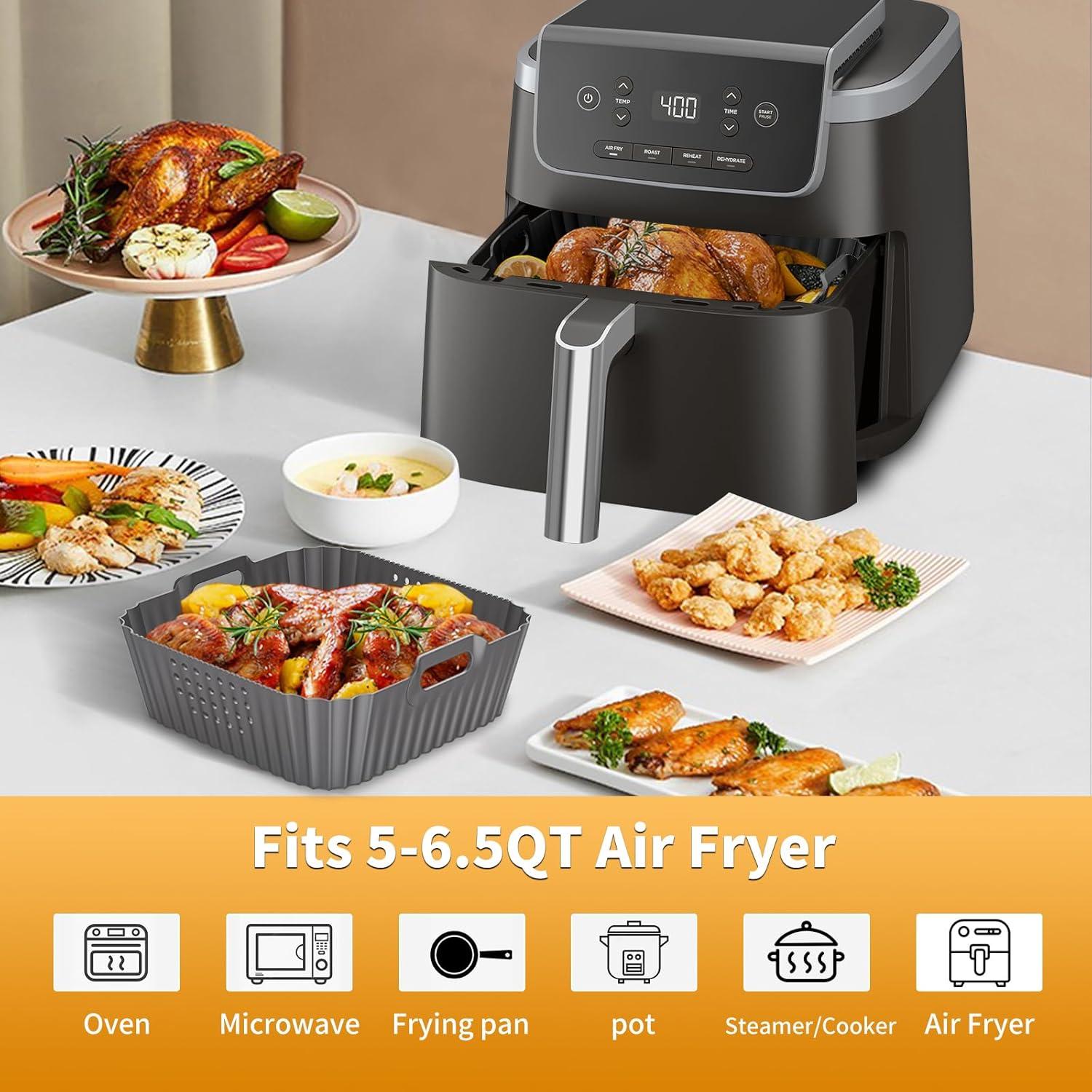 Forros de Silicona HOMELYLIFE para Freidora de Aire 5-6.5QT