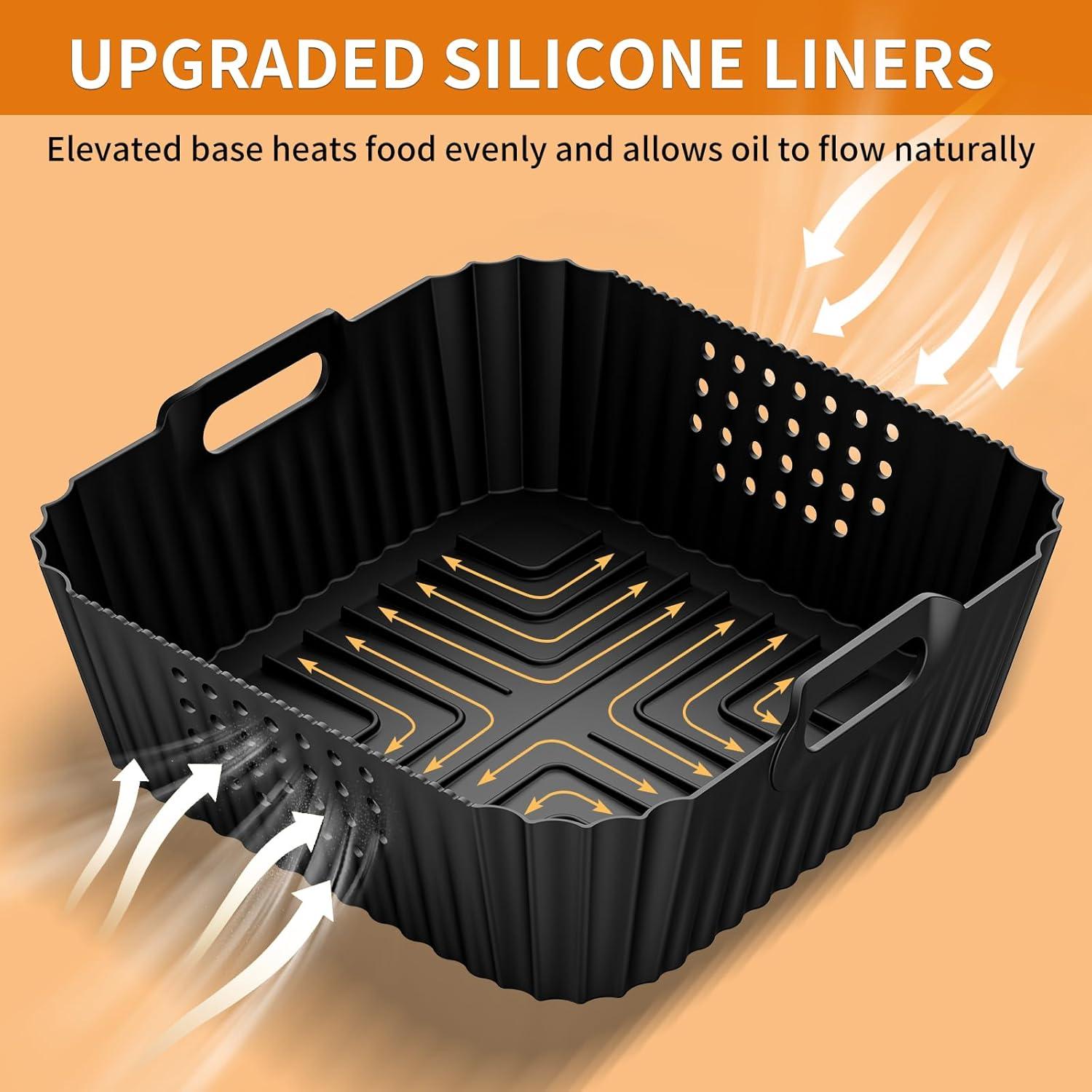 Forros de Silicona HOMELYLIFE para Freidora de Aire 5-6.5QT