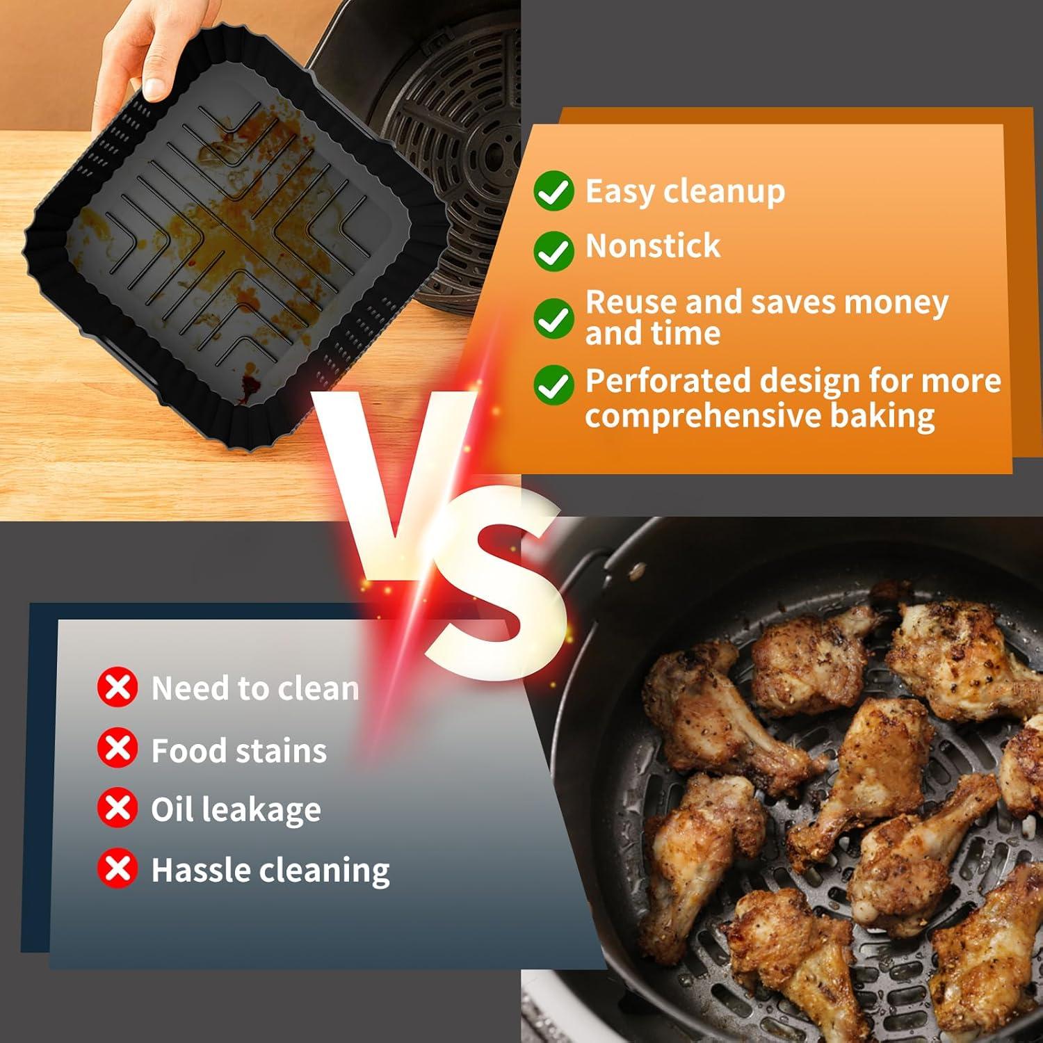 Forros de Silicona HOMELYLIFE para Freidora de Aire 5-6.5QT