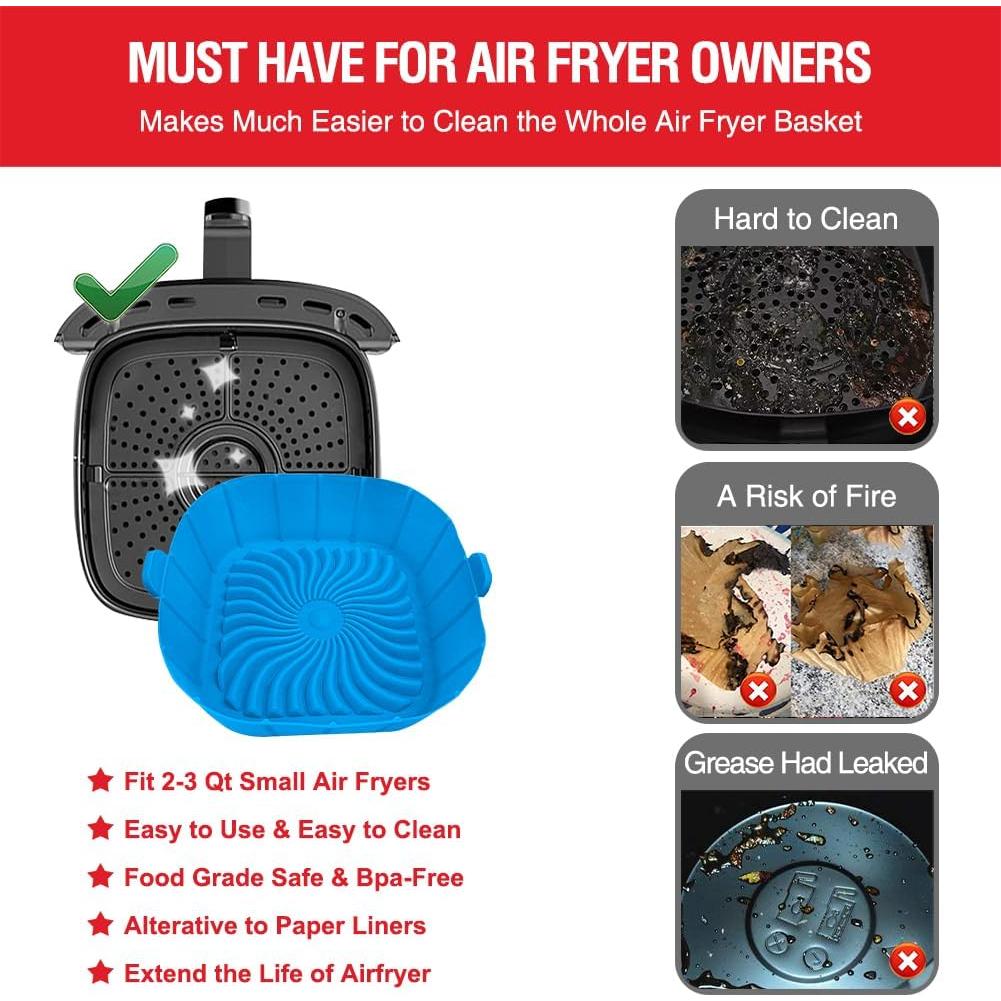 Forros de Silicona Xabzhzn para Freidoras de Aire 2-3QT