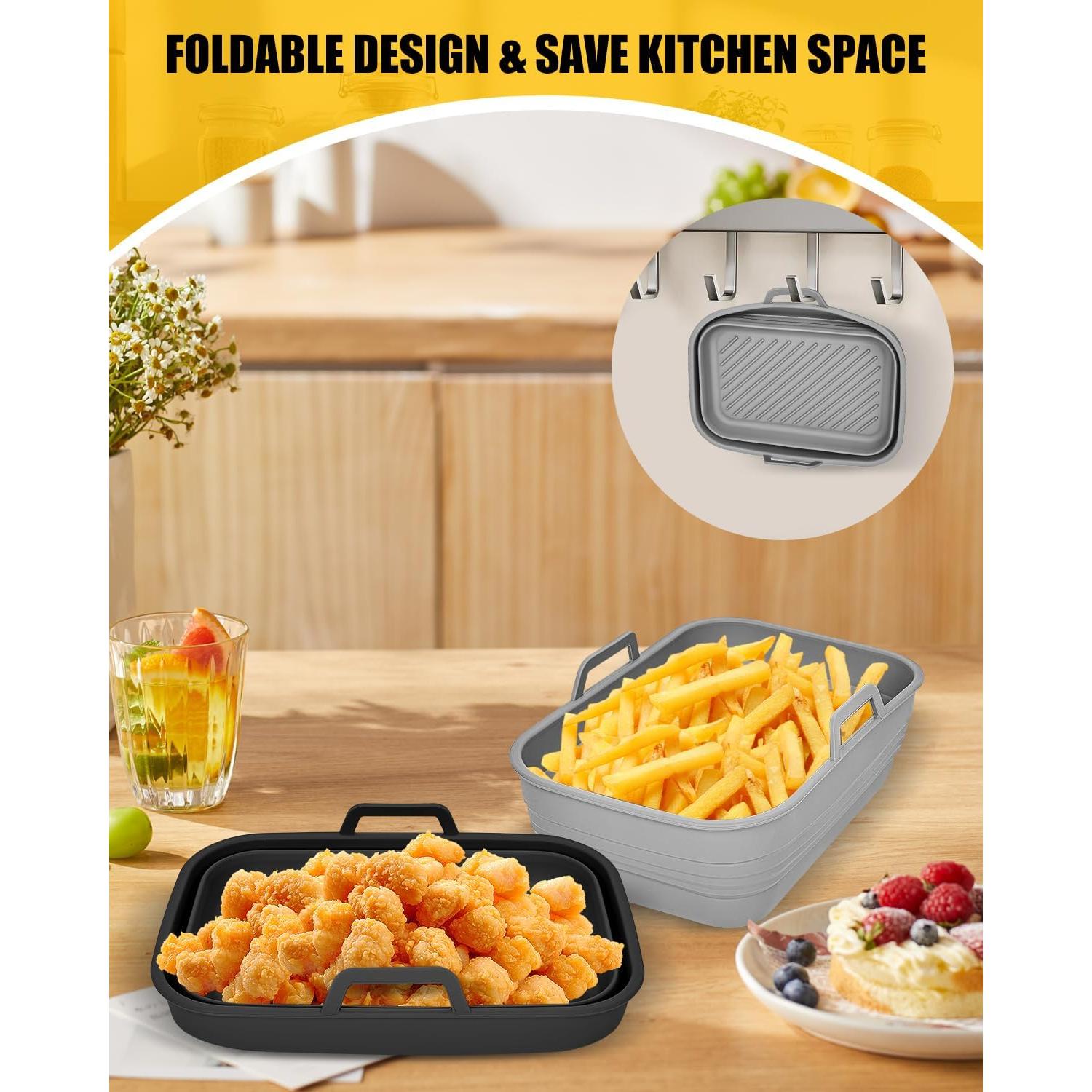 Forros de Silicona Plegables MMH para Freidora de Aire 4Qt