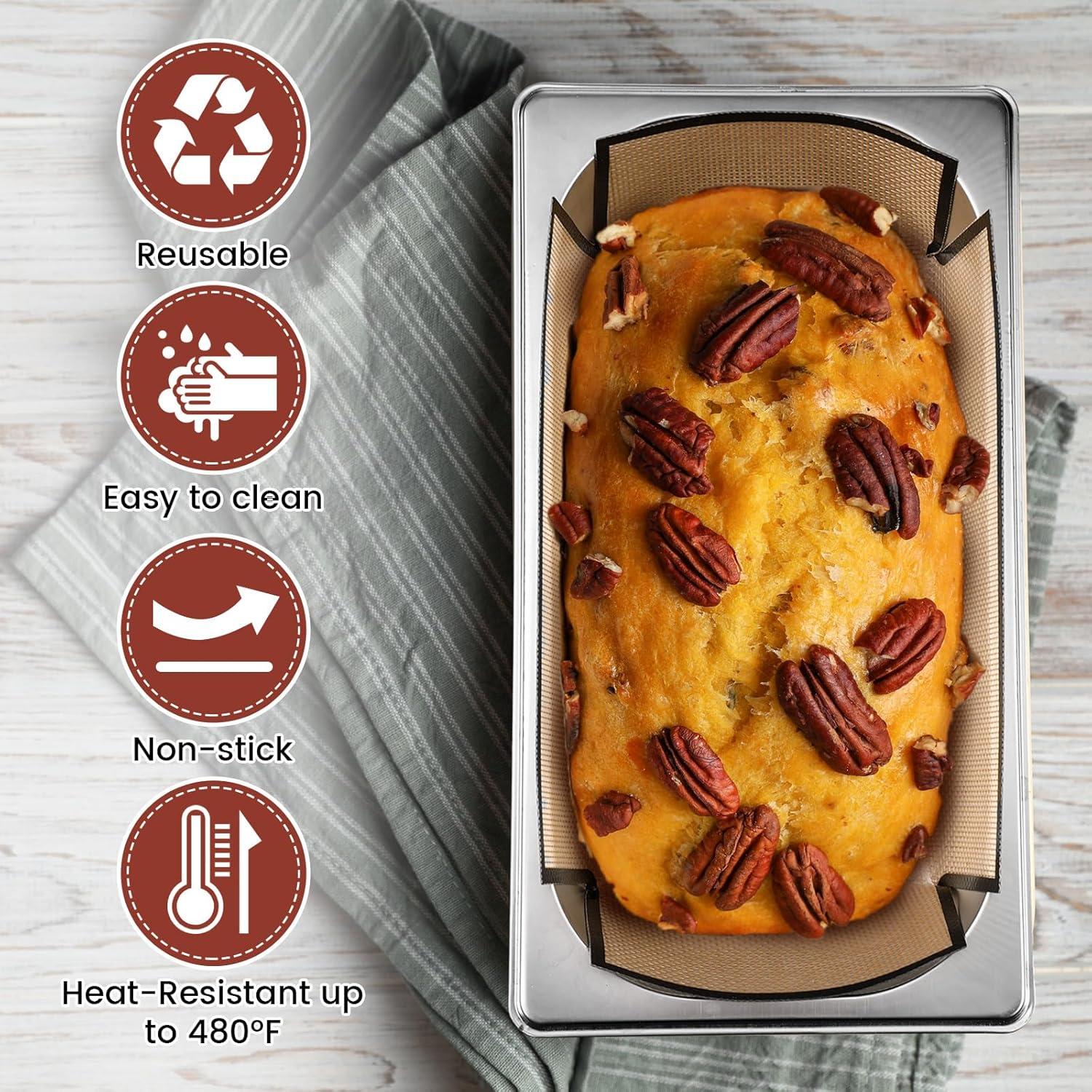 Honeydak 4 Forros Reutilizables Silicona para Pan 37x27cm