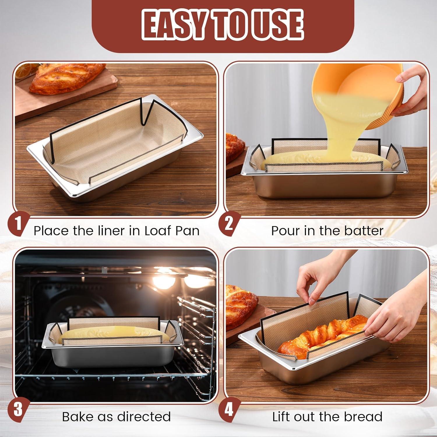 Honeydak 4 Forros Reutilizables Silicona para Pan 37x27cm