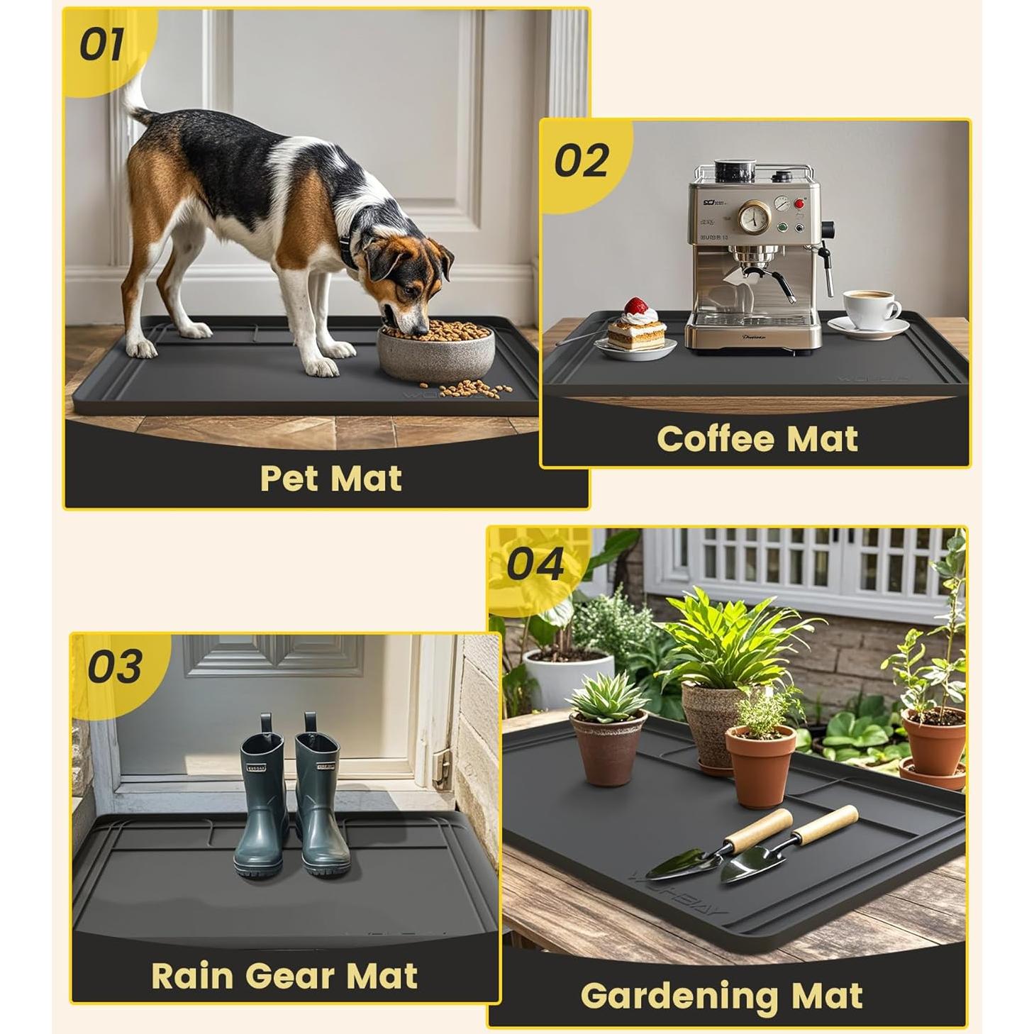 Alfombrilla recortable para fregadero Wohbay 86x55 cm gris