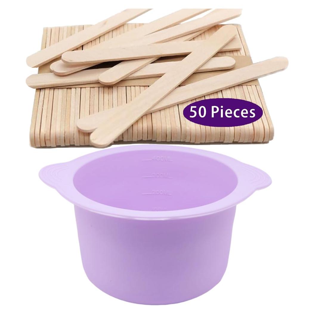 Forro de cera de silicona LEISENOR 400 ml morado + 50 palitos