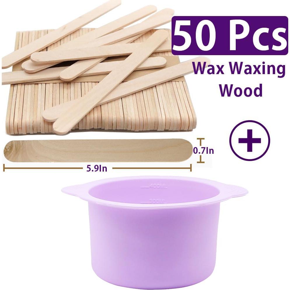 Forro de cera de silicona LEISENOR 400 ml morado + 50 palitos