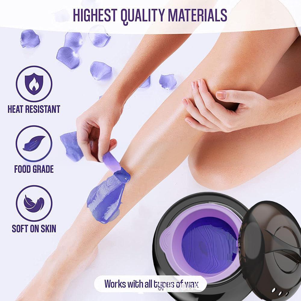 Forro de cera de silicona LEISENOR 400 ml morado + 50 palitos