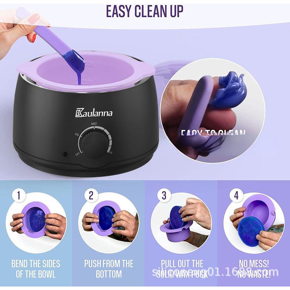 Forro de cera de silicona LEISENOR 400 ml morado + 50 palitos