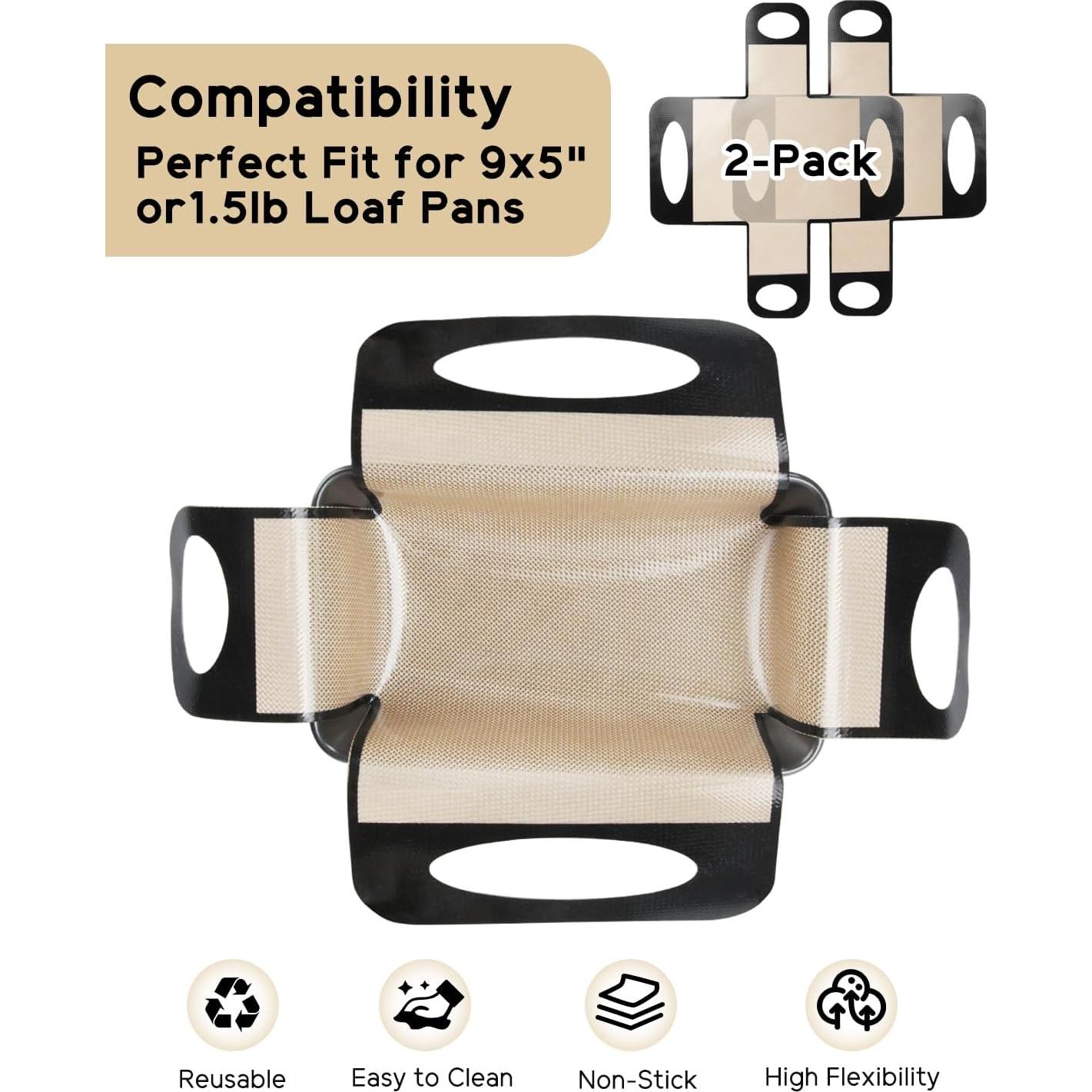 Forro de Pan de Silicona Reutilizable 2 Piezas 49x39 cm