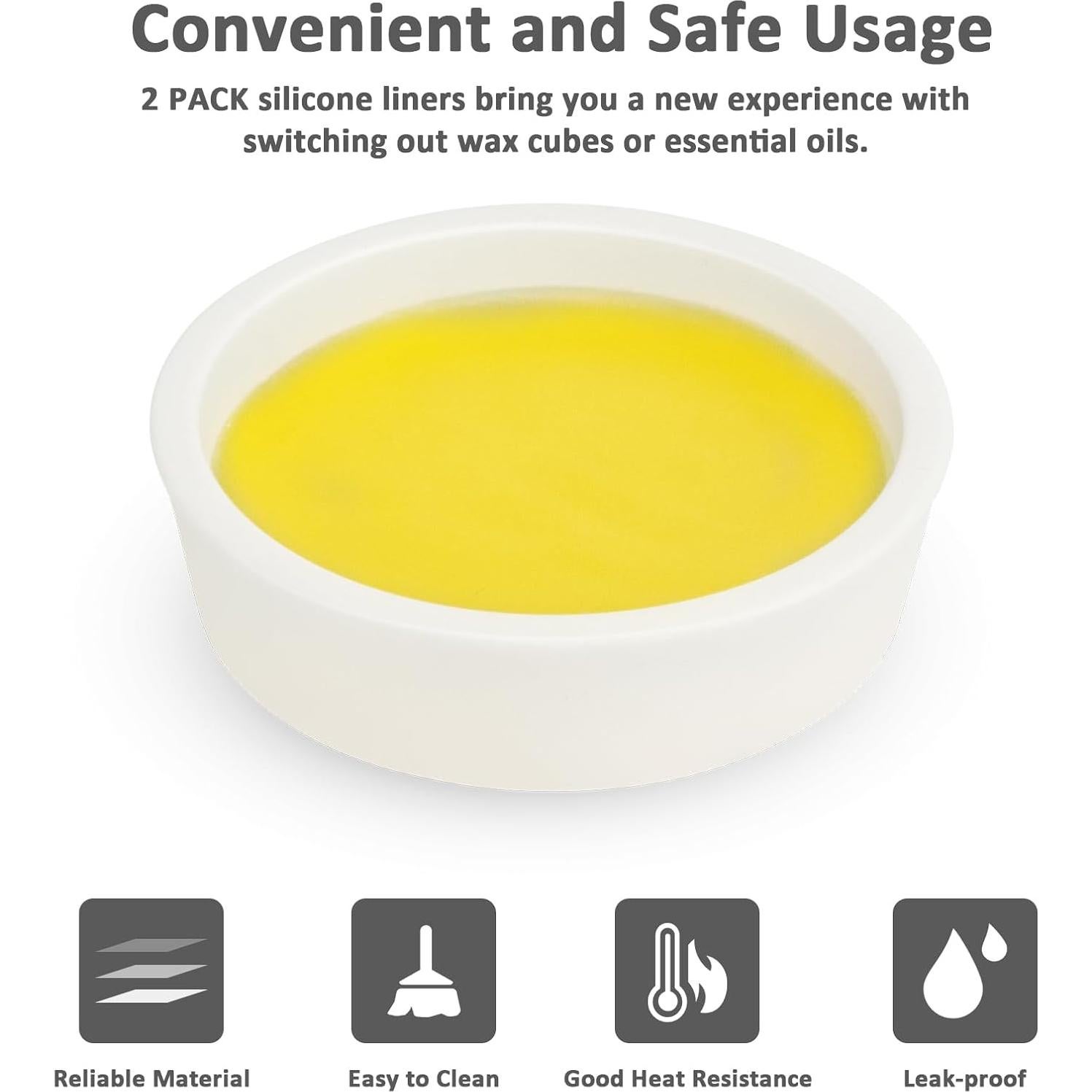 Forros de Cera de Silicona Bobolyn - 2 Piezas Reutilizables