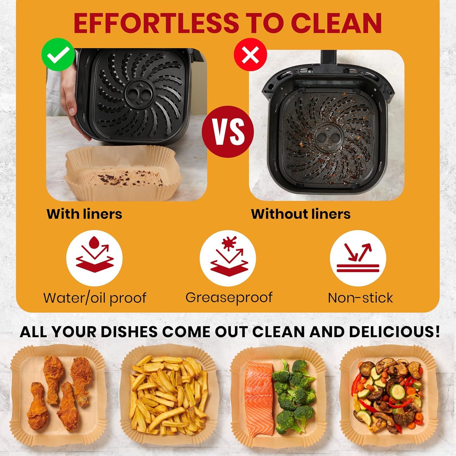 Forros de Papel para Freidora de Aire Baker's Signature 125 Pcs