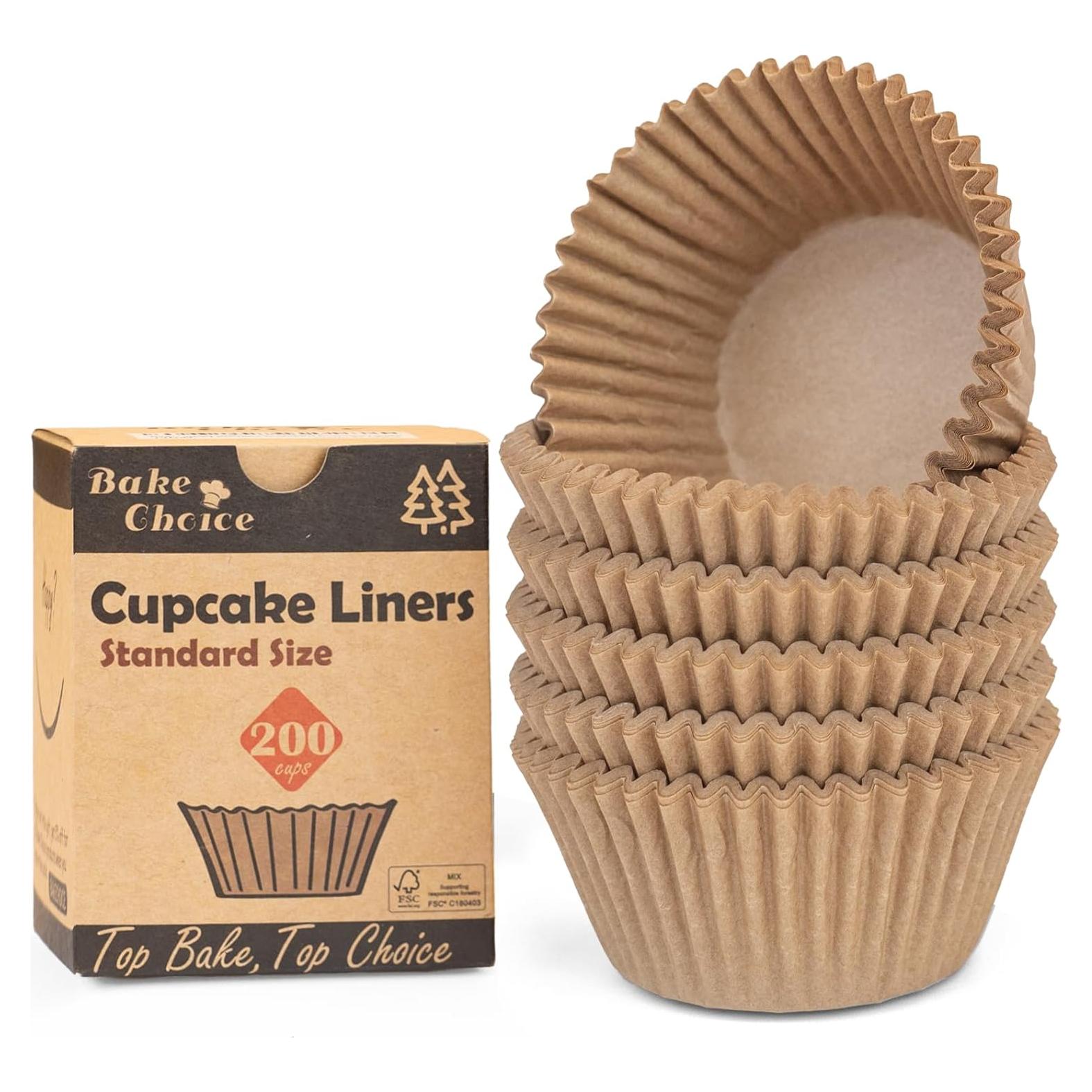 Forros para Cupcakes Bake Choice 200 Piezas 5 cm Naturales