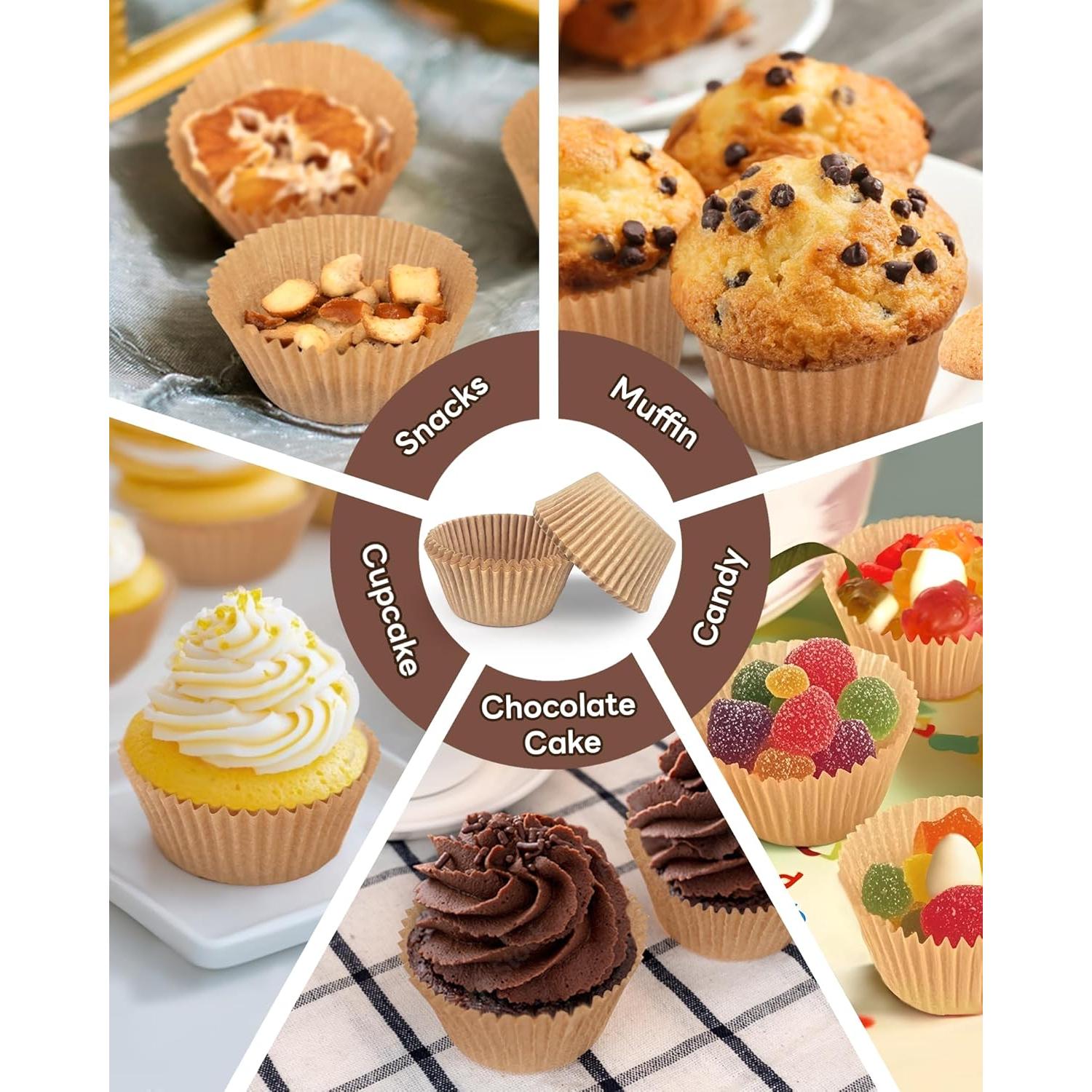 Forros para Cupcakes Bake Choice 200 Piezas 5 cm Naturales