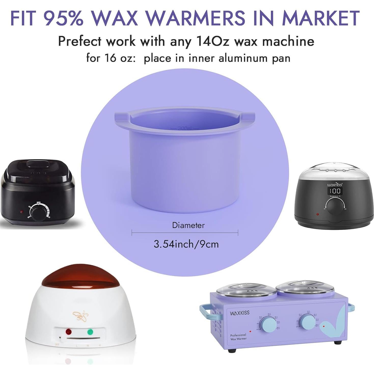 Forro de cera de silicona 14oz 3pcs diámetro 9cm reutilizable