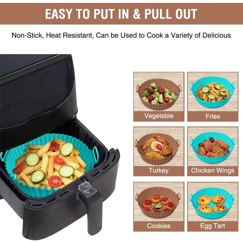 Forro de Silicona Reutilizable Xabzhzn 9" para Freidora de Aire